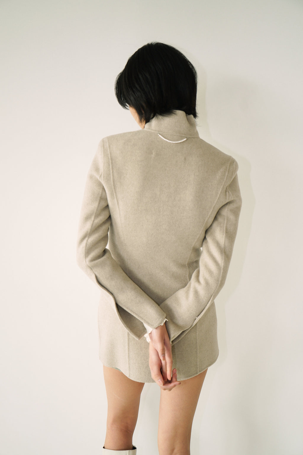 Kimhe Kim - Stockman Cashmere Jacket (Light Grey) product image 7 | TRAB K-Fashion Australia