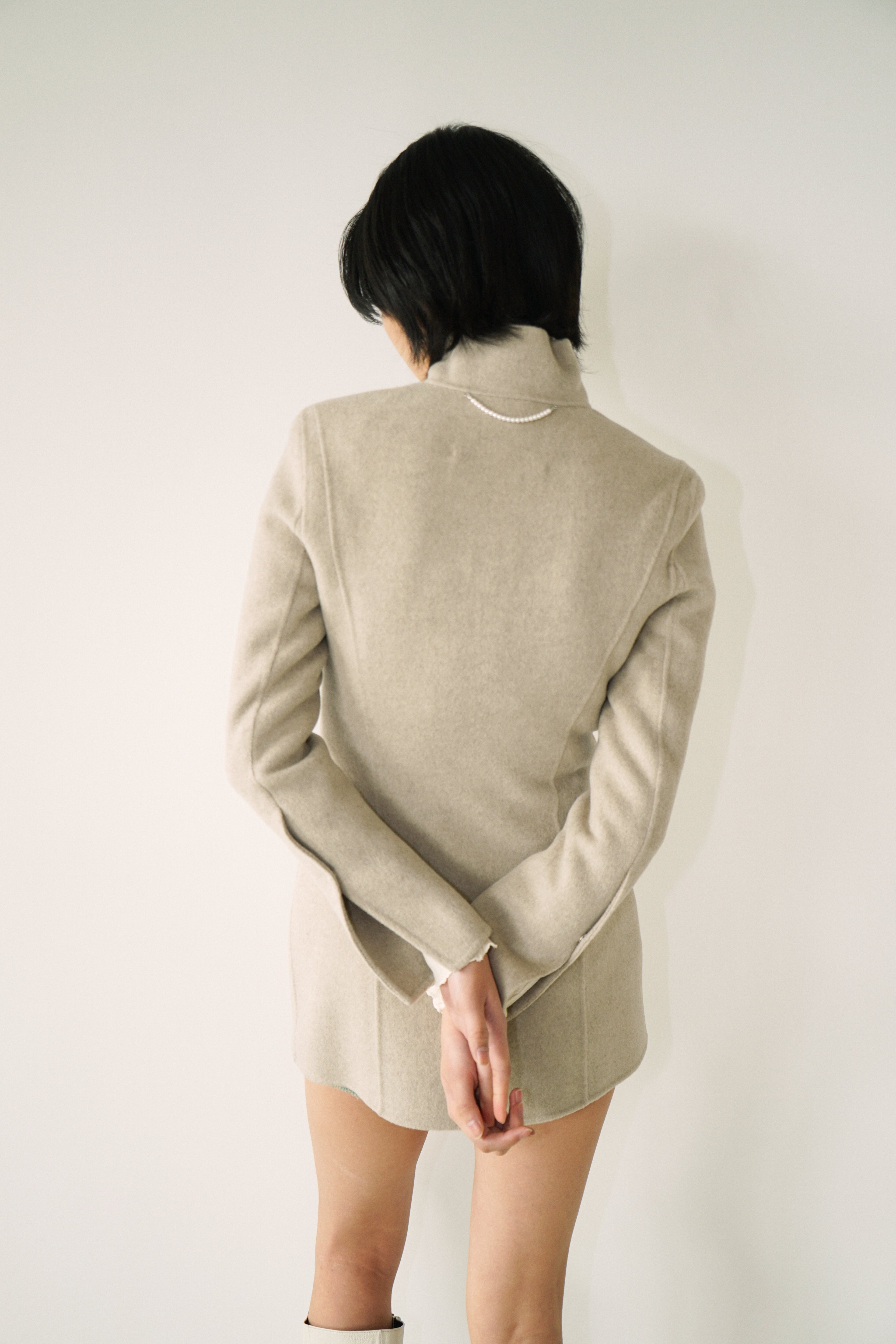 Kimhe Kim - Stockman Cashmere Jacket (Light Grey) product image 7 | TRAB K-Fashion Australia