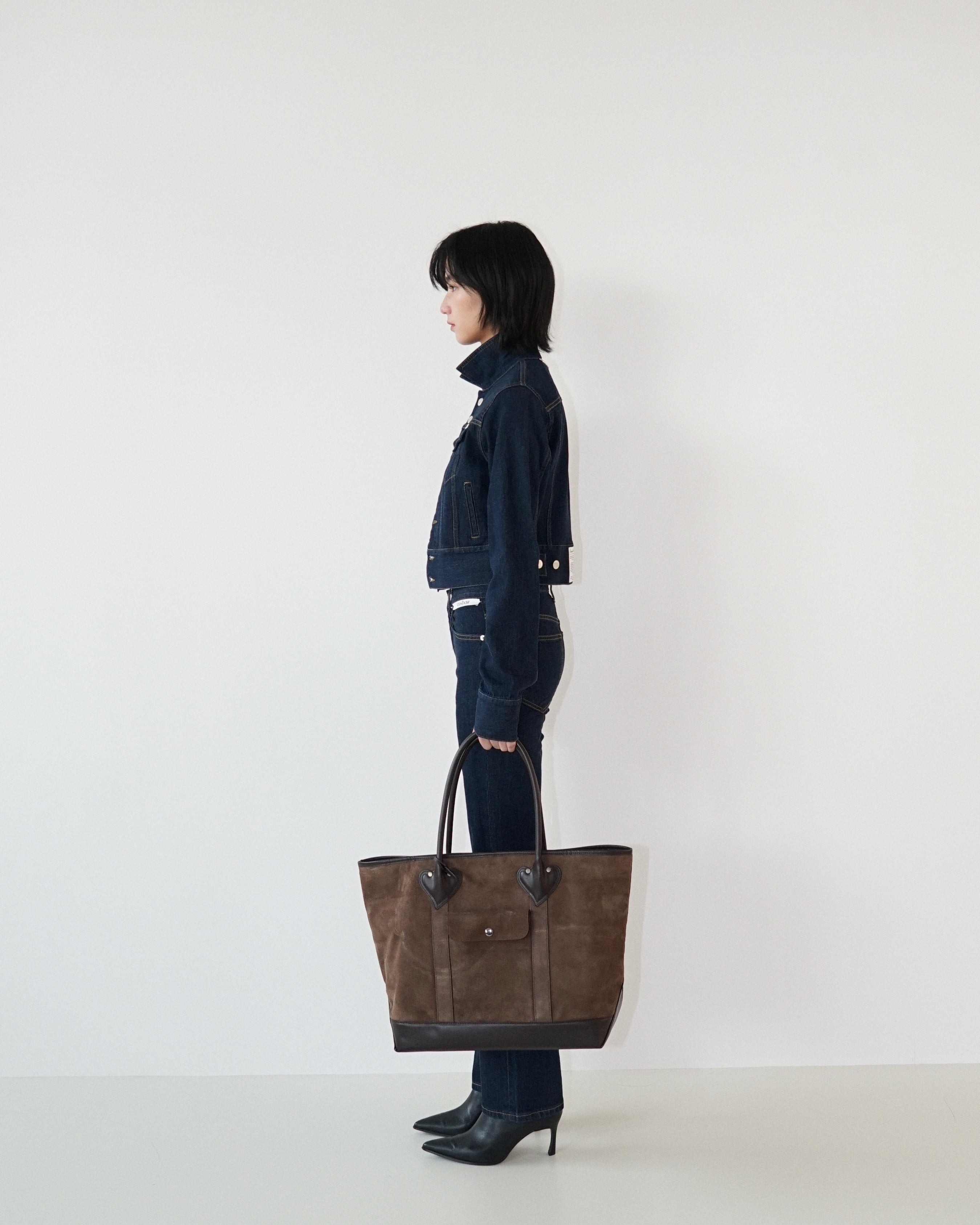 Kimhe Kim - Lesley Denim Cropped Jacket (Indigo Blue) product image 2 | TRAB K-Fashion Australia