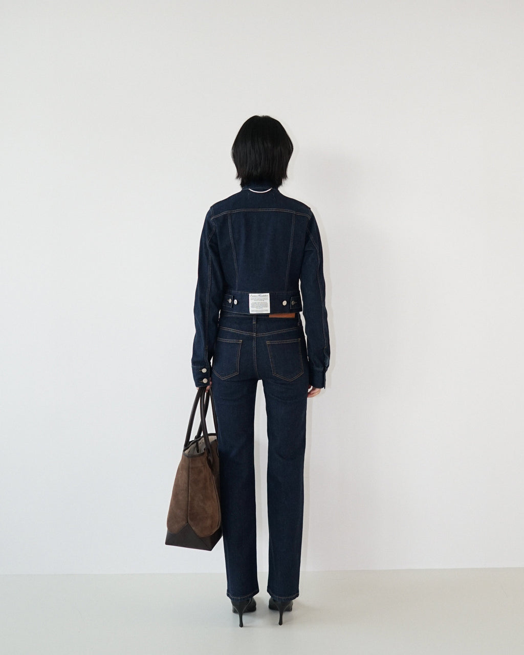 Kimhe Kim - Lesley Denim Cropped Jacket (Indigo Blue) product image 3 | TRAB K-Fashion Australia