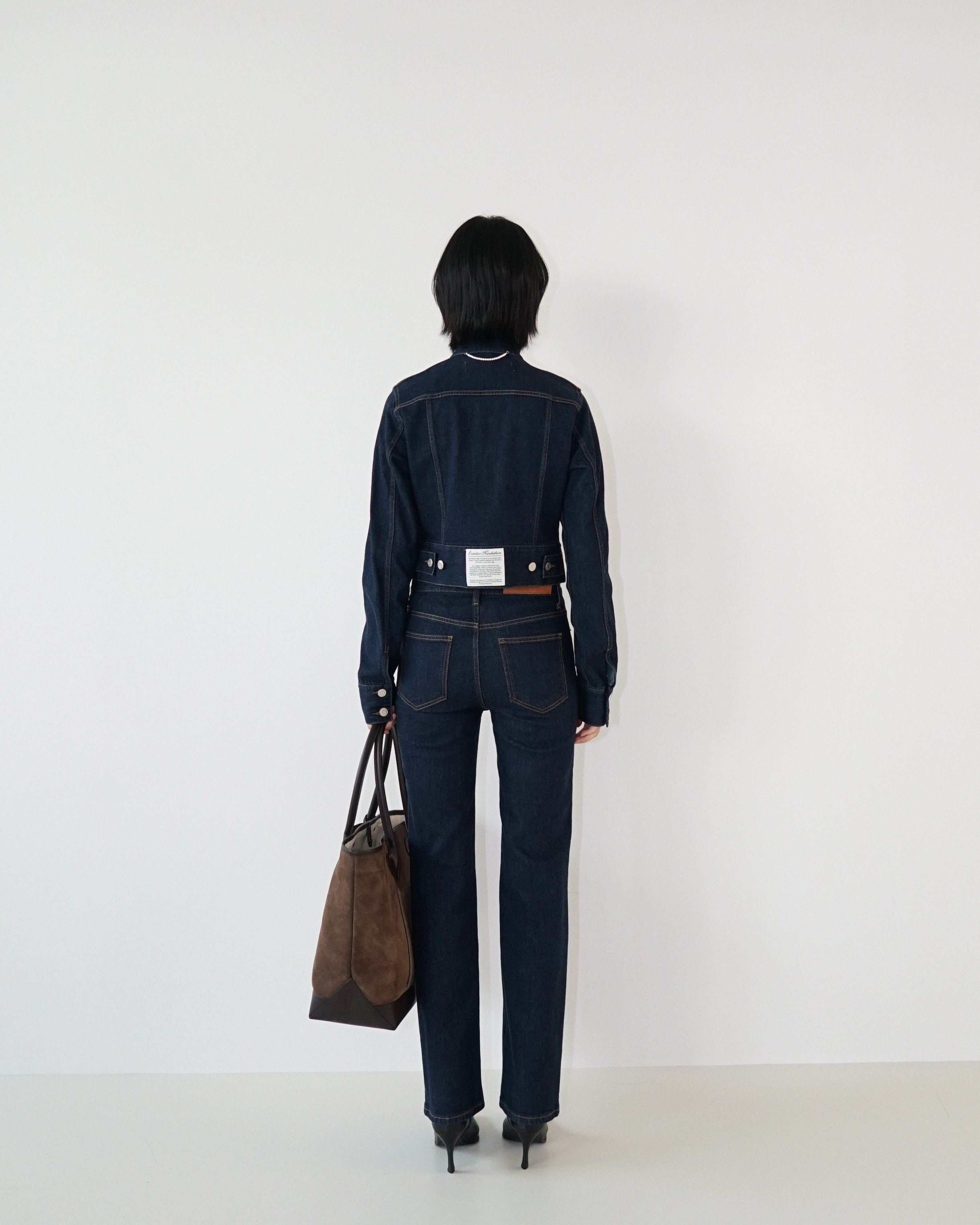 Kimhe Kim - Lesley Denim Cropped Jacket (Indigo Blue) product image 3 | TRAB K-Fashion Australia