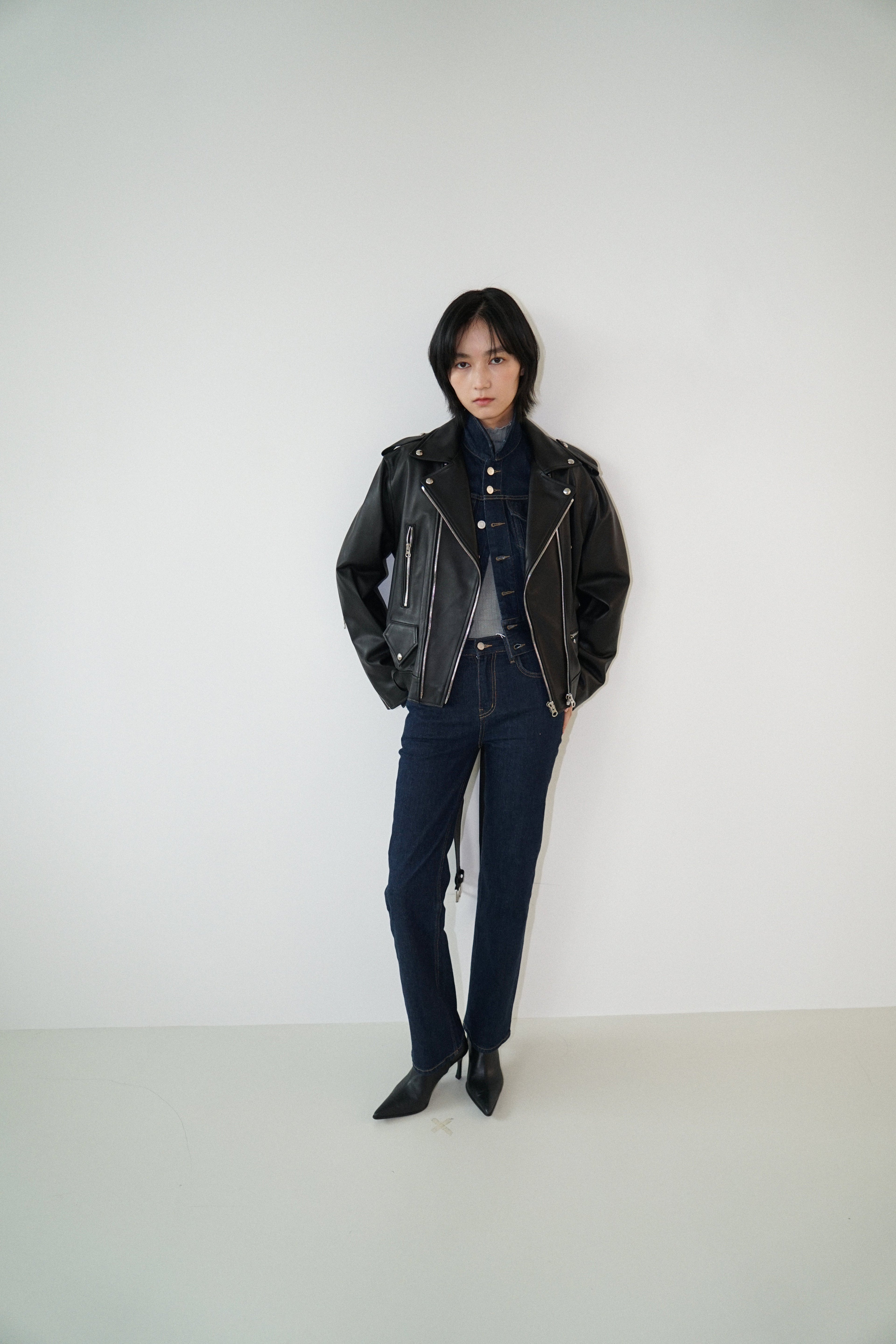 Kimhe Kim - Leather Biker Jacket (Black) product image 8 | TRAB K-Fashion Australia