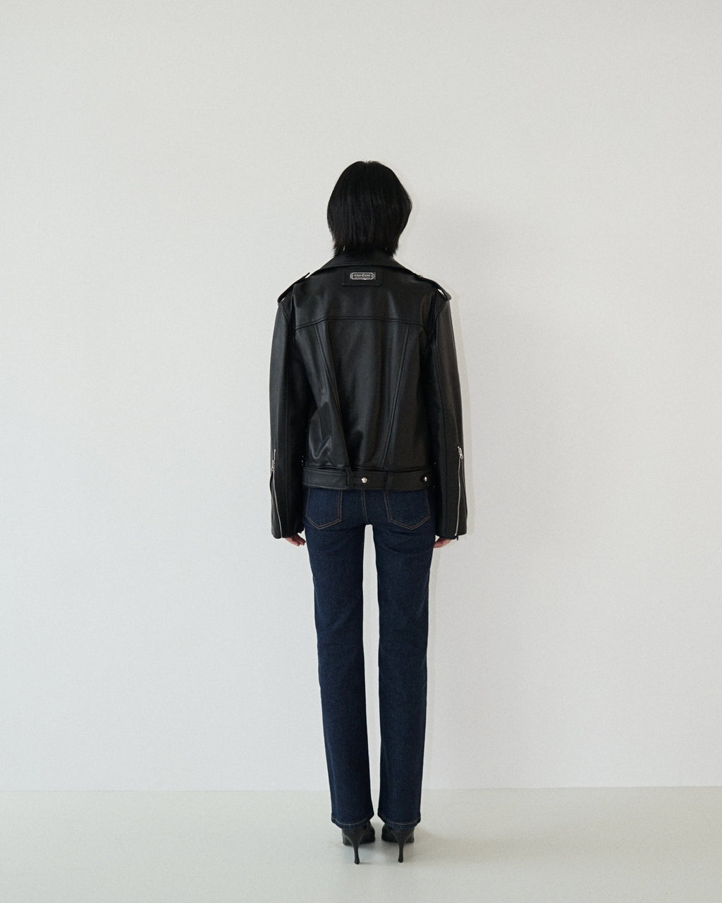Kimhe Kim - Leather Biker Jacket (Black) product image 4 | TRAB K-Fashion Australia