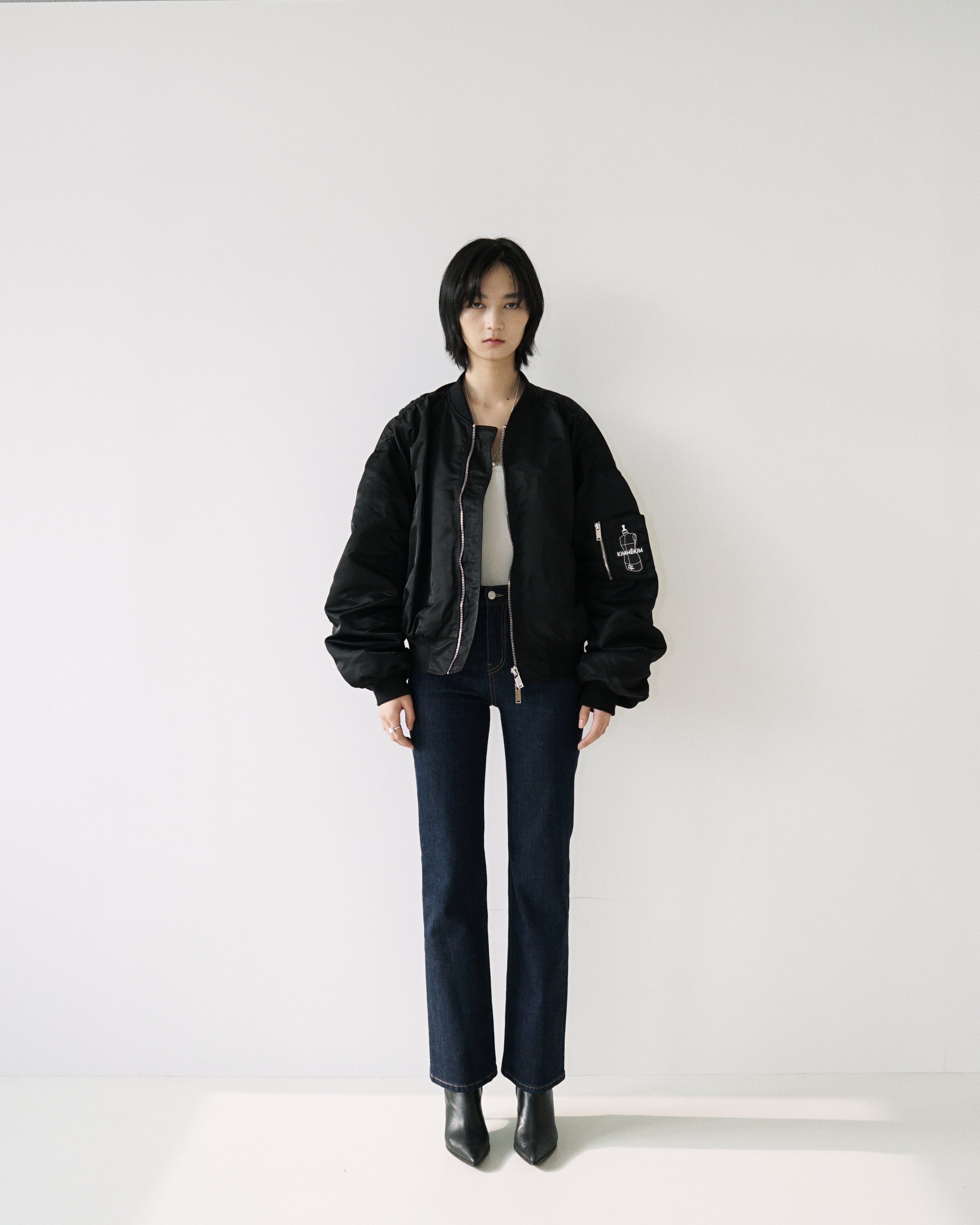 Kimhe Kim - Atelier Kimhekim Bomber Jacket (Black) product image 2 | TRAB K-Fashion Australia