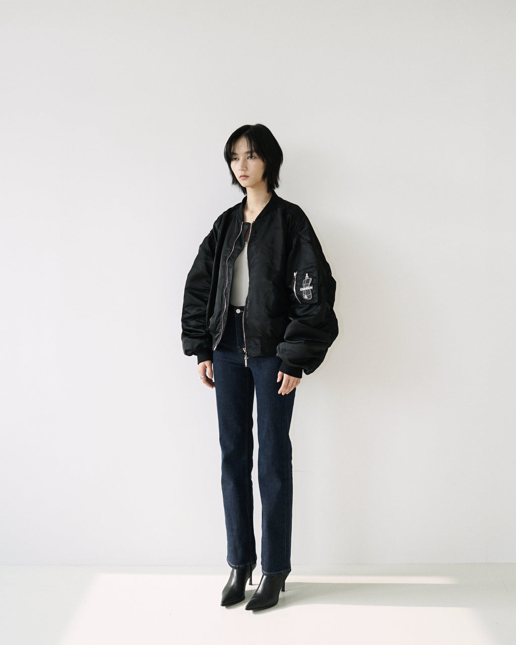 Kimhe Kim - Atelier Kimhekim Bomber Jacket (Black) product image 3 | TRAB K-Fashion Australia