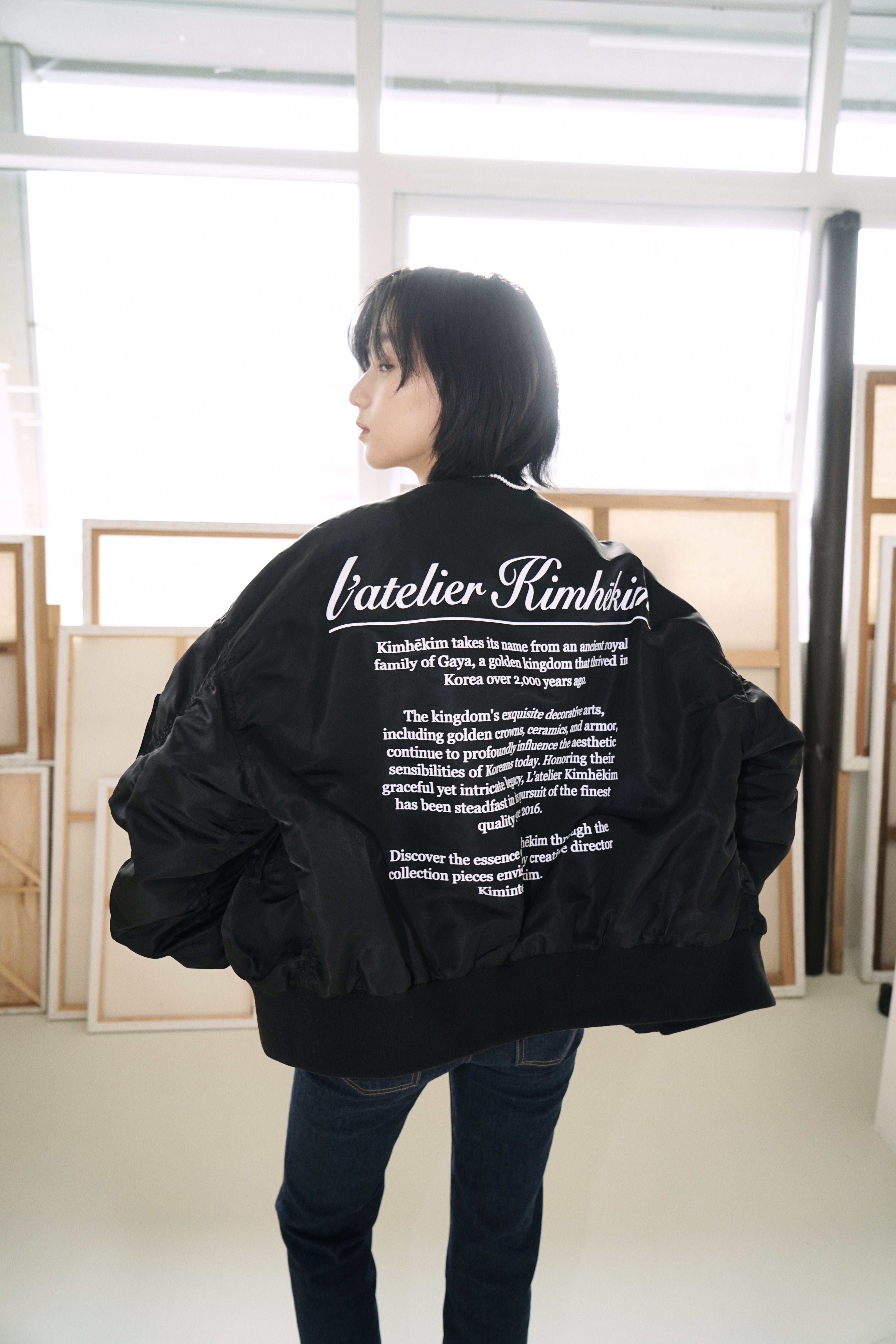 Kimhe Kim - Atelier Kimhekim Bomber Jacket (Black) product image 6 | TRAB K-Fashion Australia