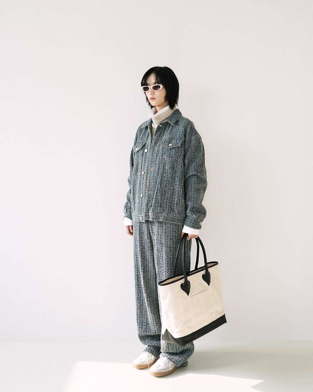 Kimhe Kim - Denim Tweed Jacket (Blue) product image 2 | TRAB K-Fashion Australia