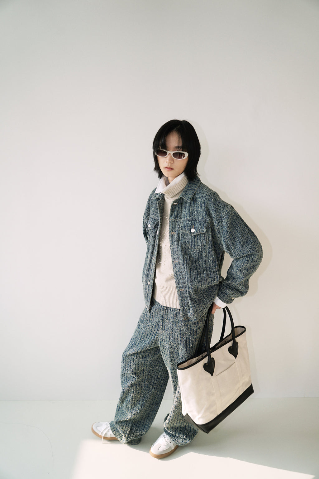 Kimhe Kim - Denim Tweed Jacket (Blue) product image 5 | TRAB K-Fashion Australia