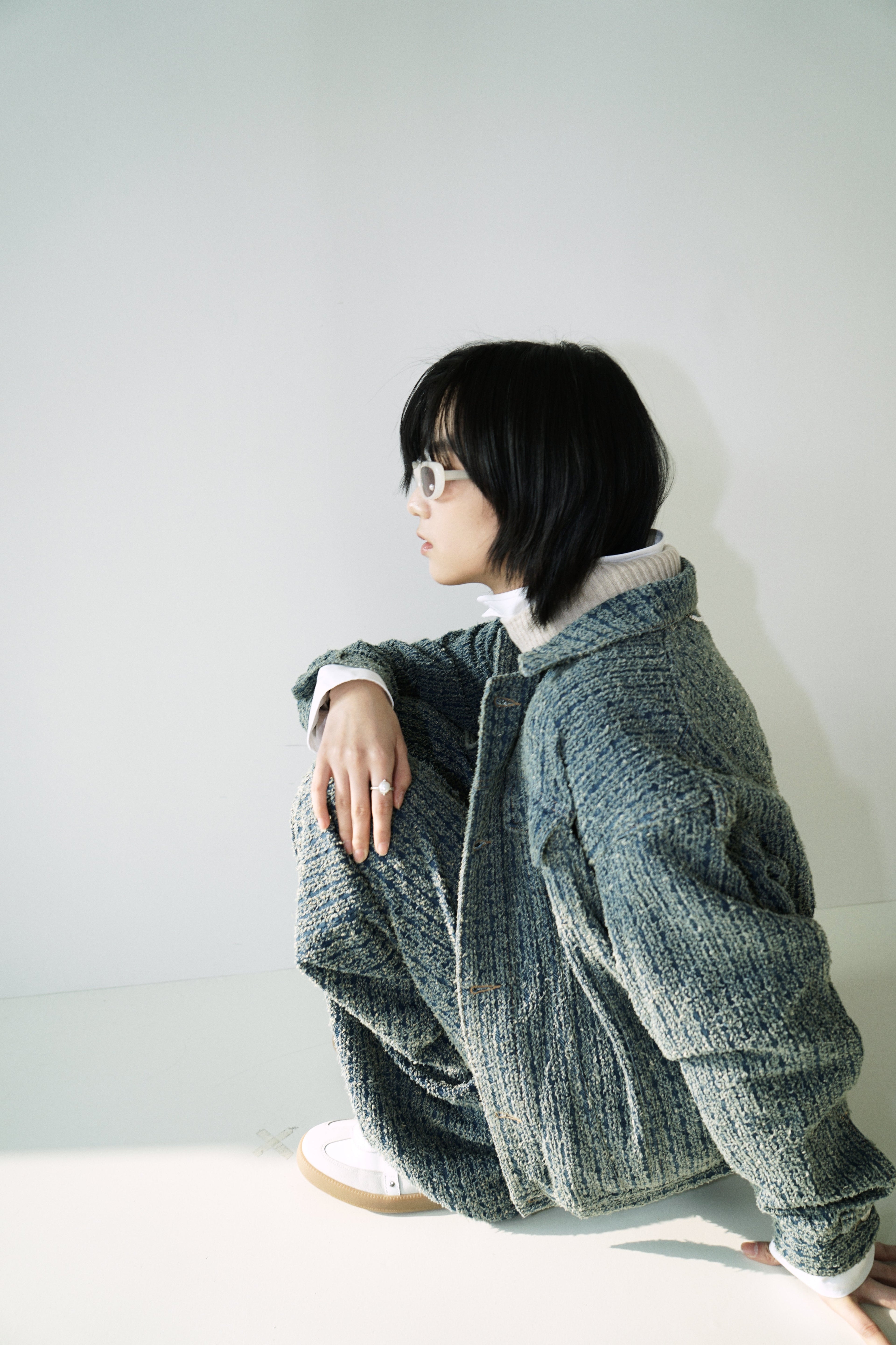 Kimhe Kim - Denim Tweed Jacket (Blue) product image 9 | TRAB K-Fashion Australia