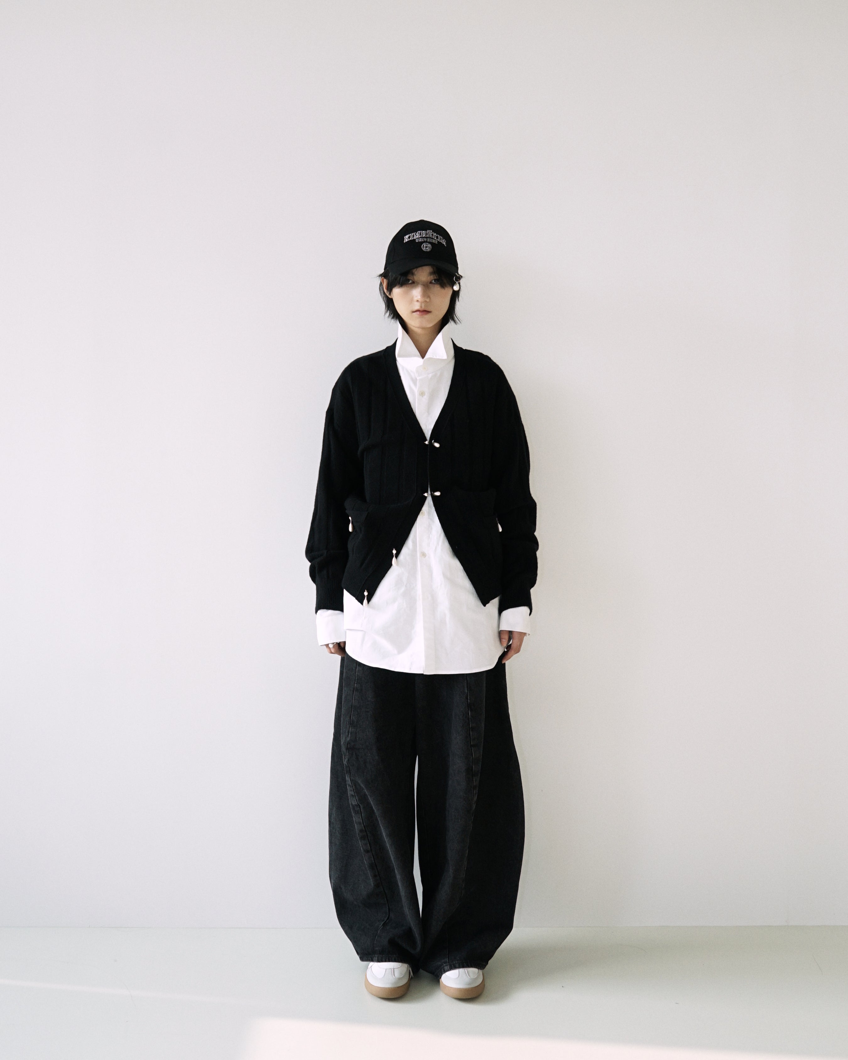 Kimhe Kim - Pearl Pierced Baseball Cap (Black) product image 6 | TRAB K-Fashion Australia