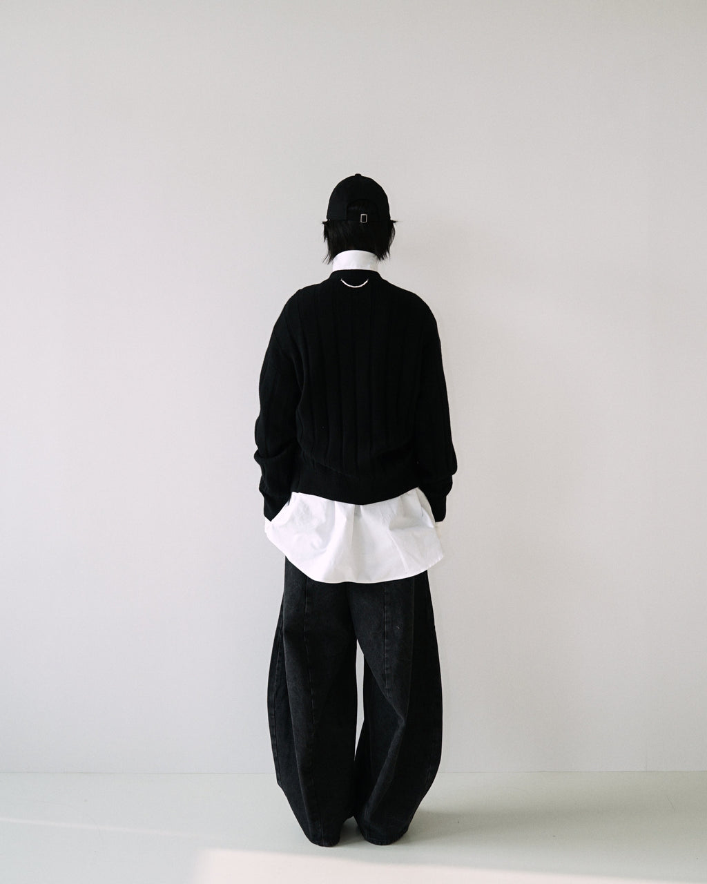 Kimhe Kim - Pearl Pierced Baseball Cap (Black) product image 7 | TRAB K-Fashion Australia