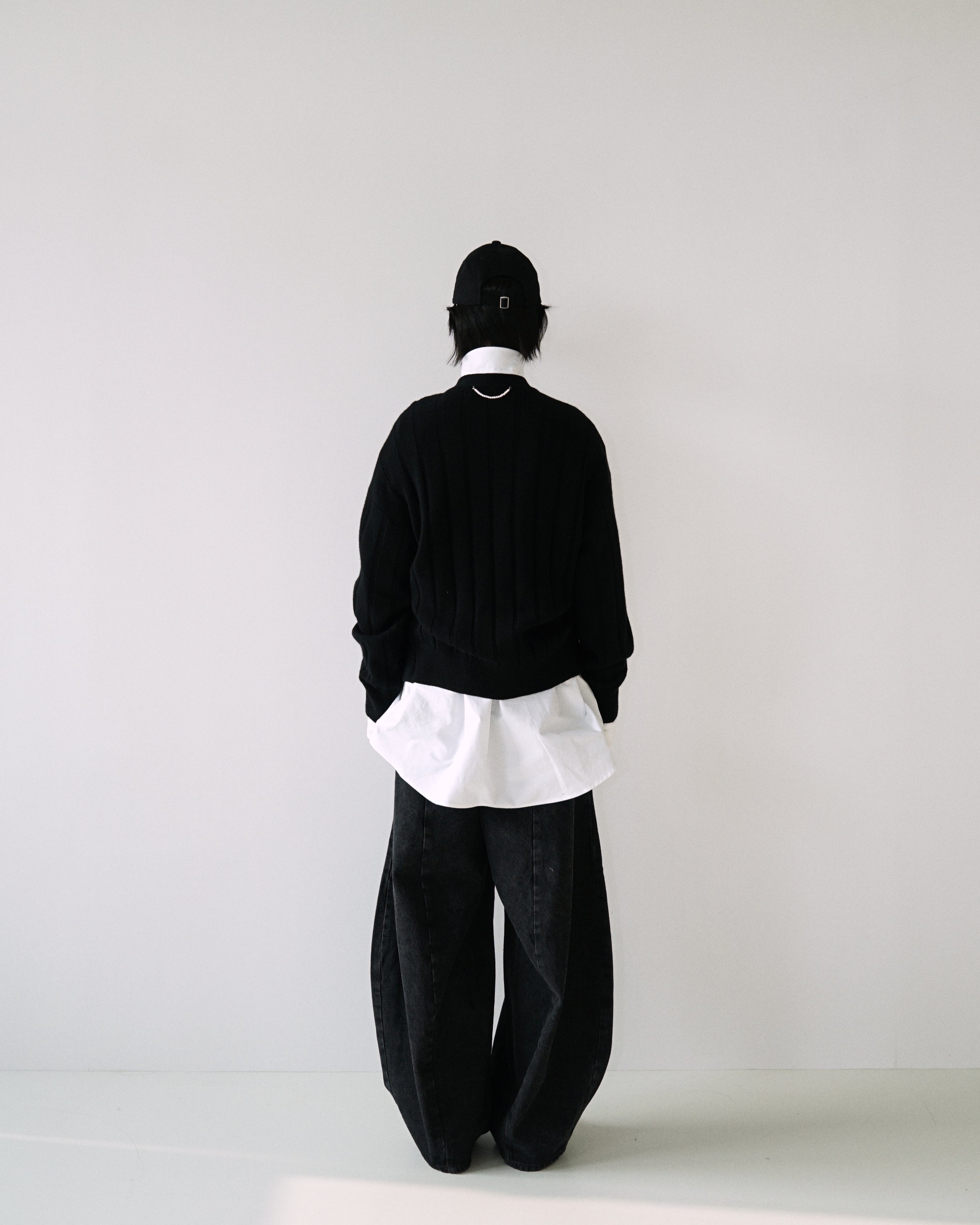 Kimhe Kim - Pearl Pierced Baseball Cap (Black) product image 7 | TRAB K-Fashion Australia