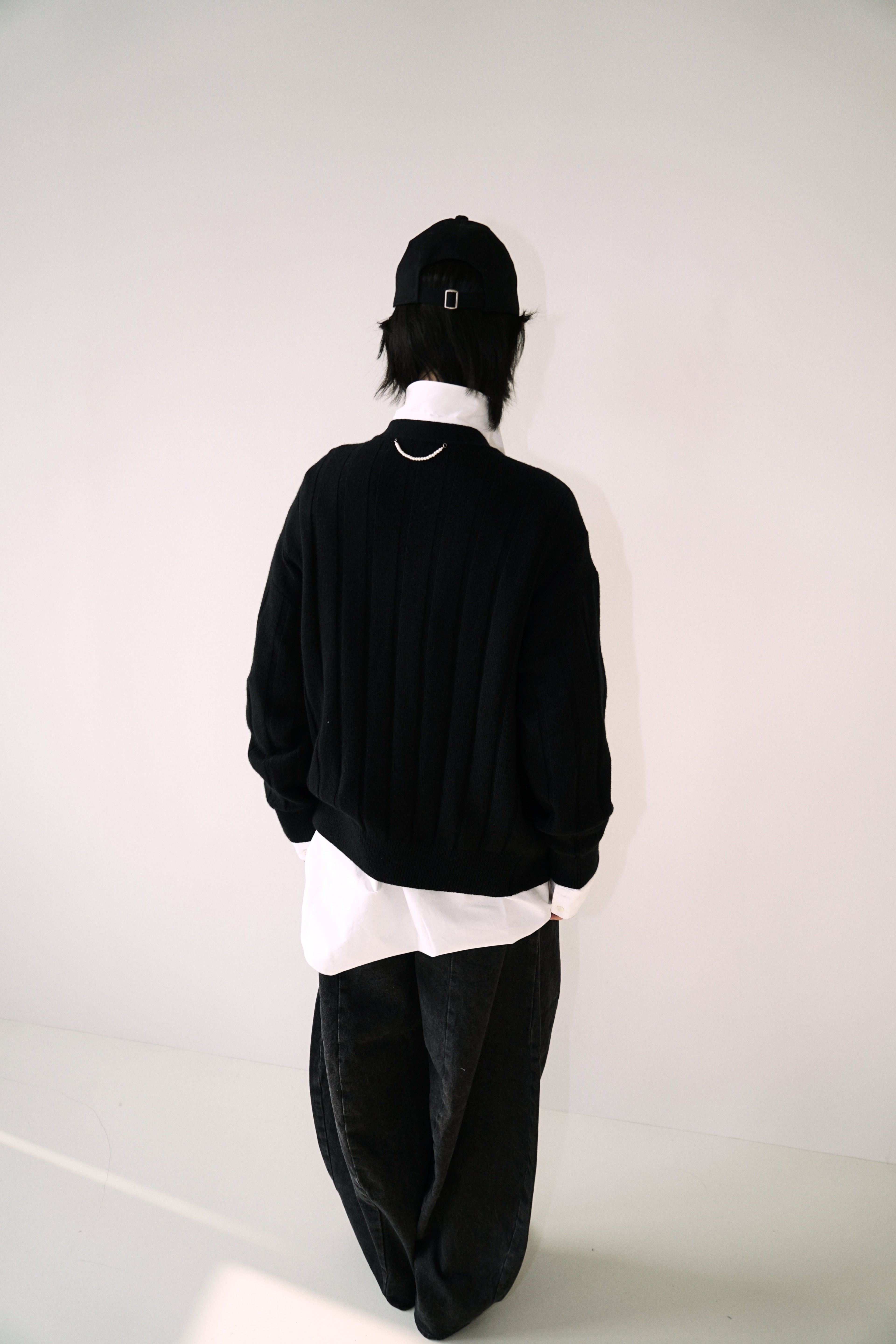Kimhe Kim - Pearl Embellished V-Neck Cardigan (Black) product image 11 | TRAB K-Fashion Australia
