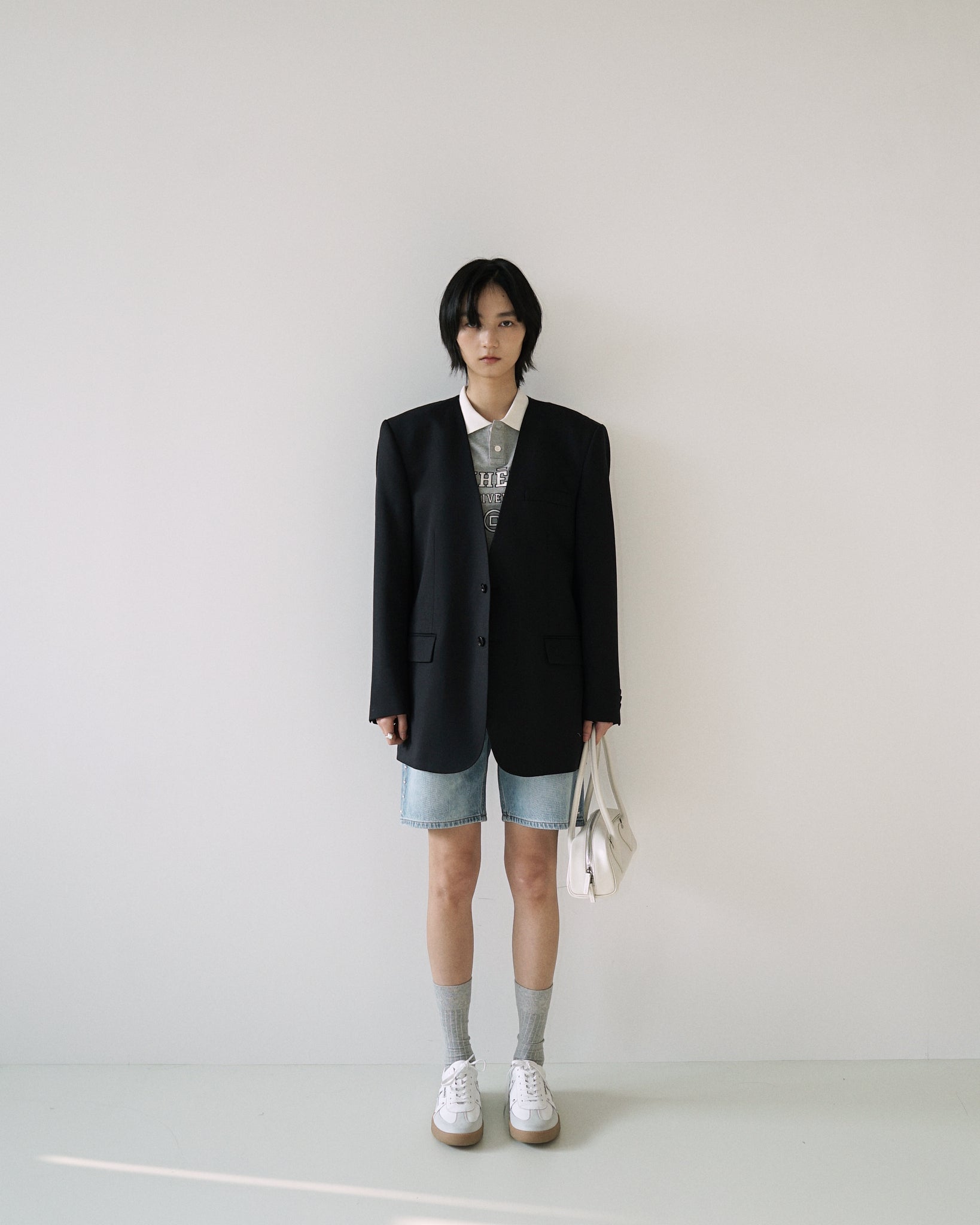 Kimhe Kim - Victor Collarless Jacket (Navy) product image 2 | TRAB K-Fashion Australia