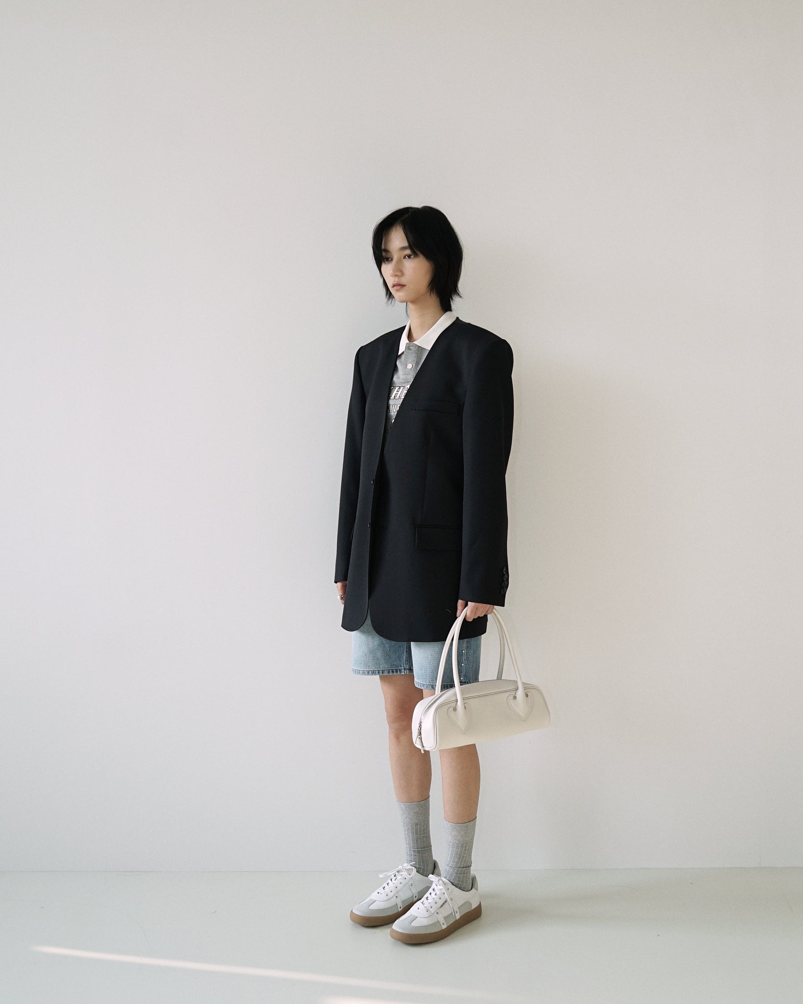 Kimhe Kim - Victor Collarless Jacket (Navy) product image 3 | TRAB K-Fashion Australia