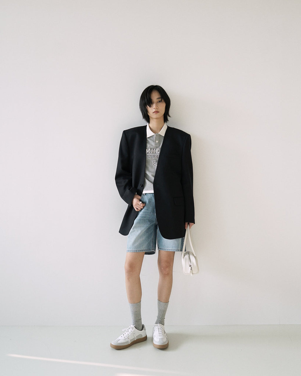 Kimhe Kim - Victor Collarless Jacket (Navy) product image 6 | TRAB K-Fashion Australia