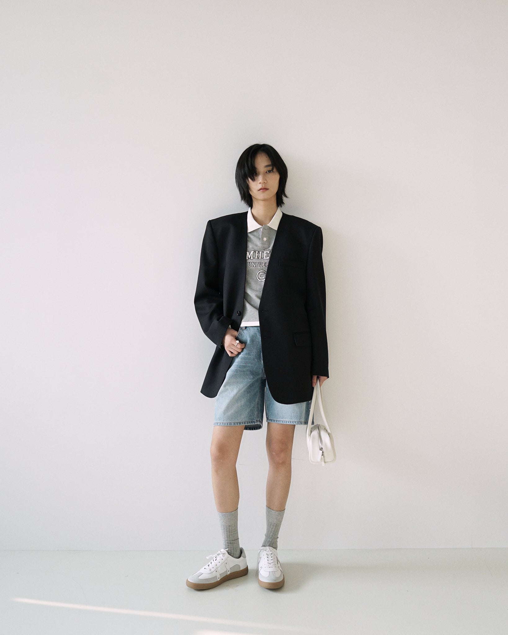Kimhe Kim - Victor Collarless Jacket (Navy) product image 6 | TRAB K-Fashion Australia