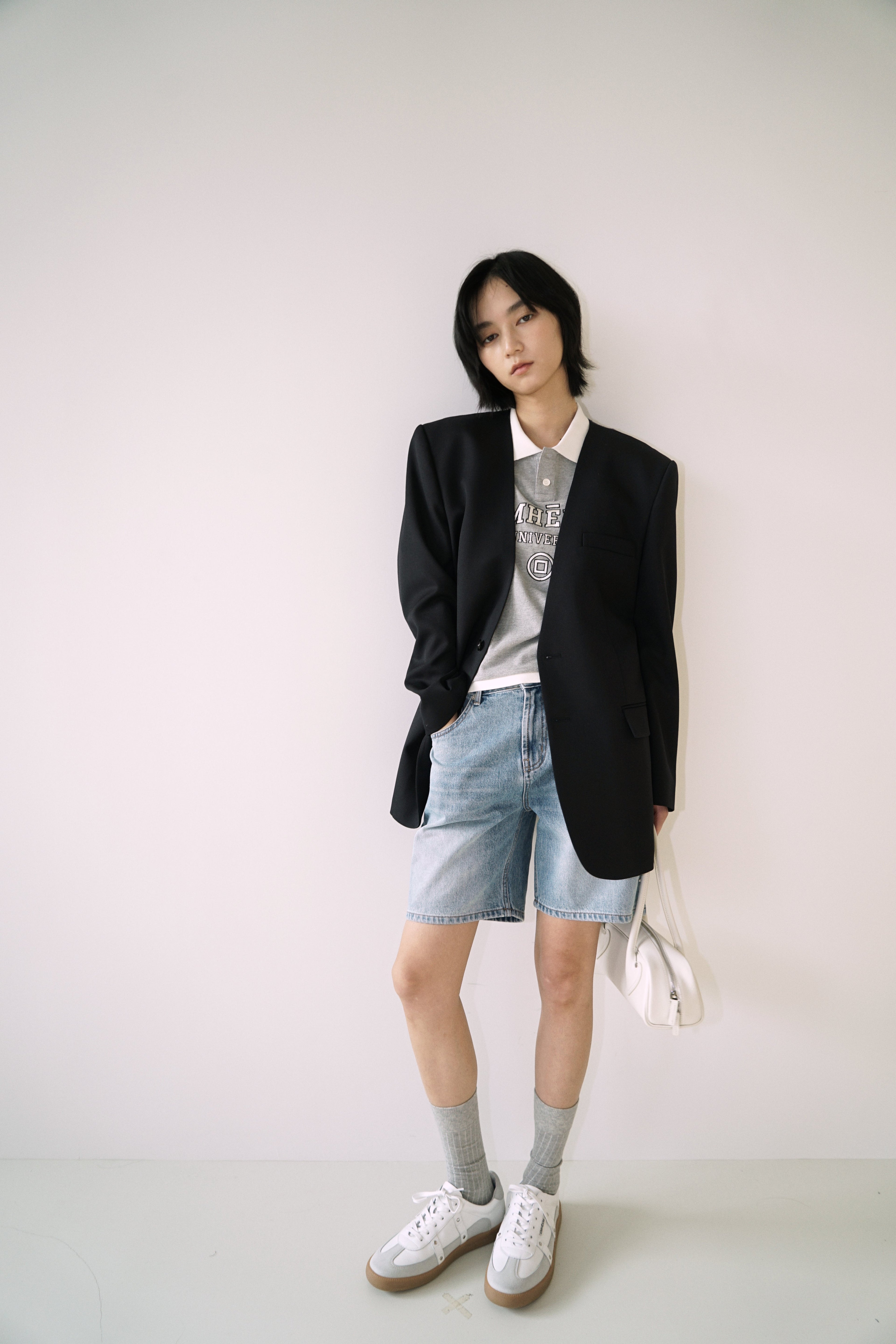 Kimhe Kim - Victor Collarless Jacket (Navy) product image 7 | TRAB K-Fashion Australia