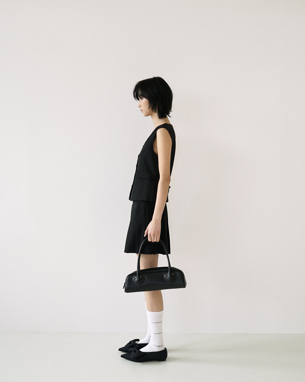 Kimhe Kim - Wool-Blend Belted Skirt (Black) product image 4 | TRAB K-Fashion Australia