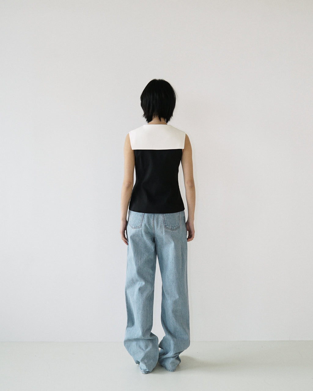 Kimhe Kim - Malevich Sailor Collar Vest (Black/Ivory) product image 5 | TRAB K-Fashion Australia
