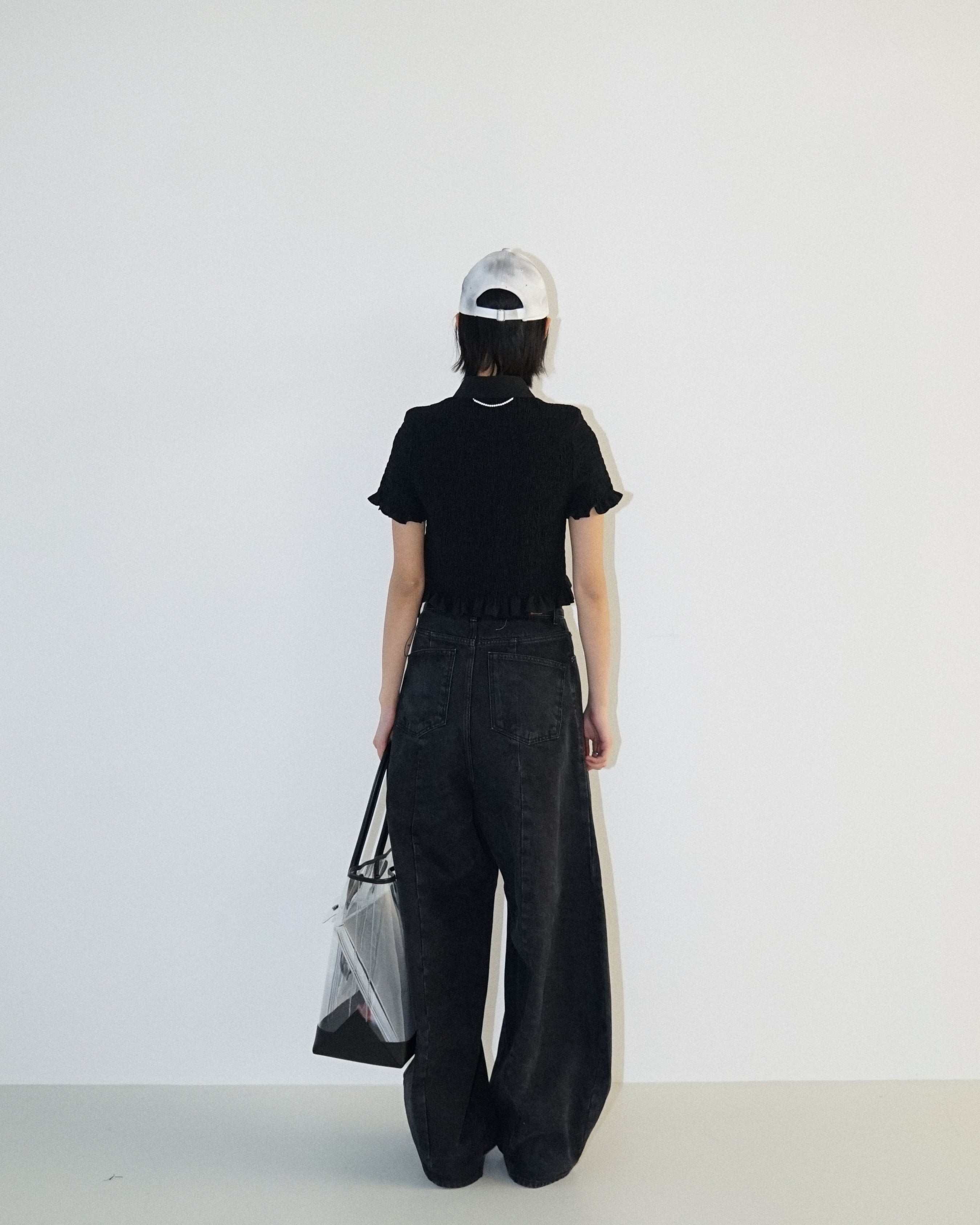 Kimhe Kim - Spray Dyed Cap (White/Charcoal) product image 10 | TRAB K-Fashion Australia