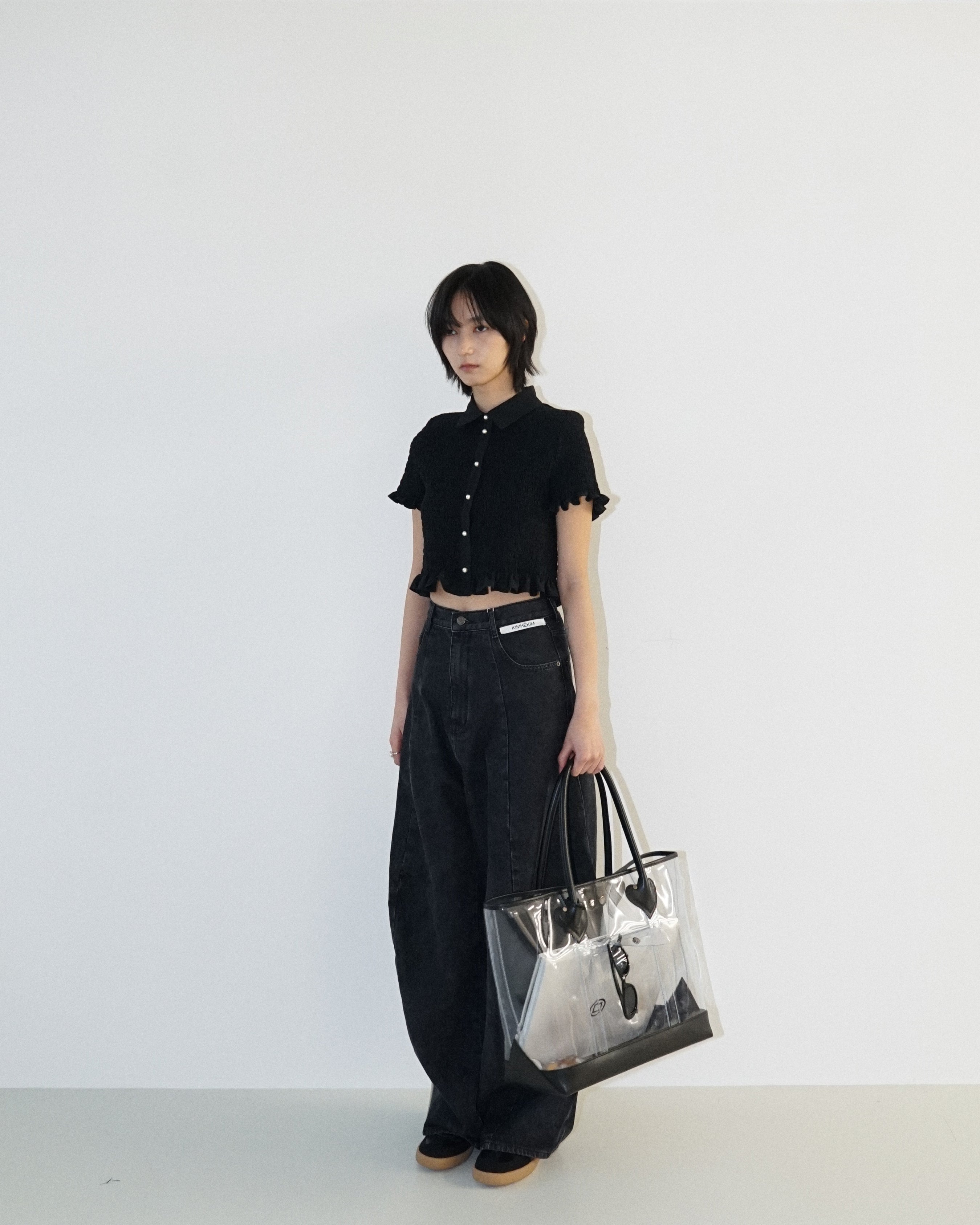 Kimhe Kim - Lena Cropped Shirt (Black) product image 11 | TRAB K-Fashion Australia