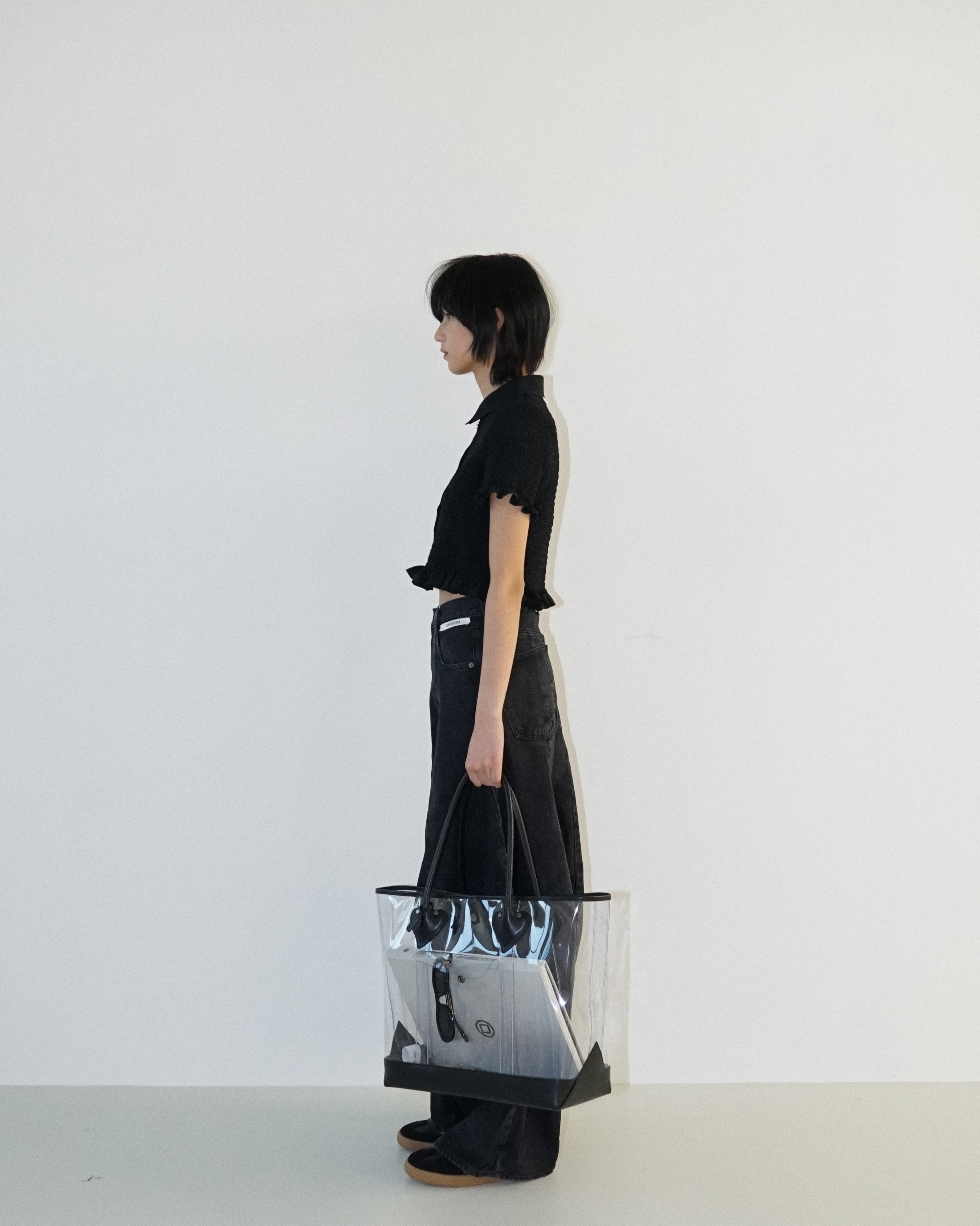 Kimhe Kim - Lena Cropped Shirt (Black) product image 12 | TRAB K-Fashion Australia