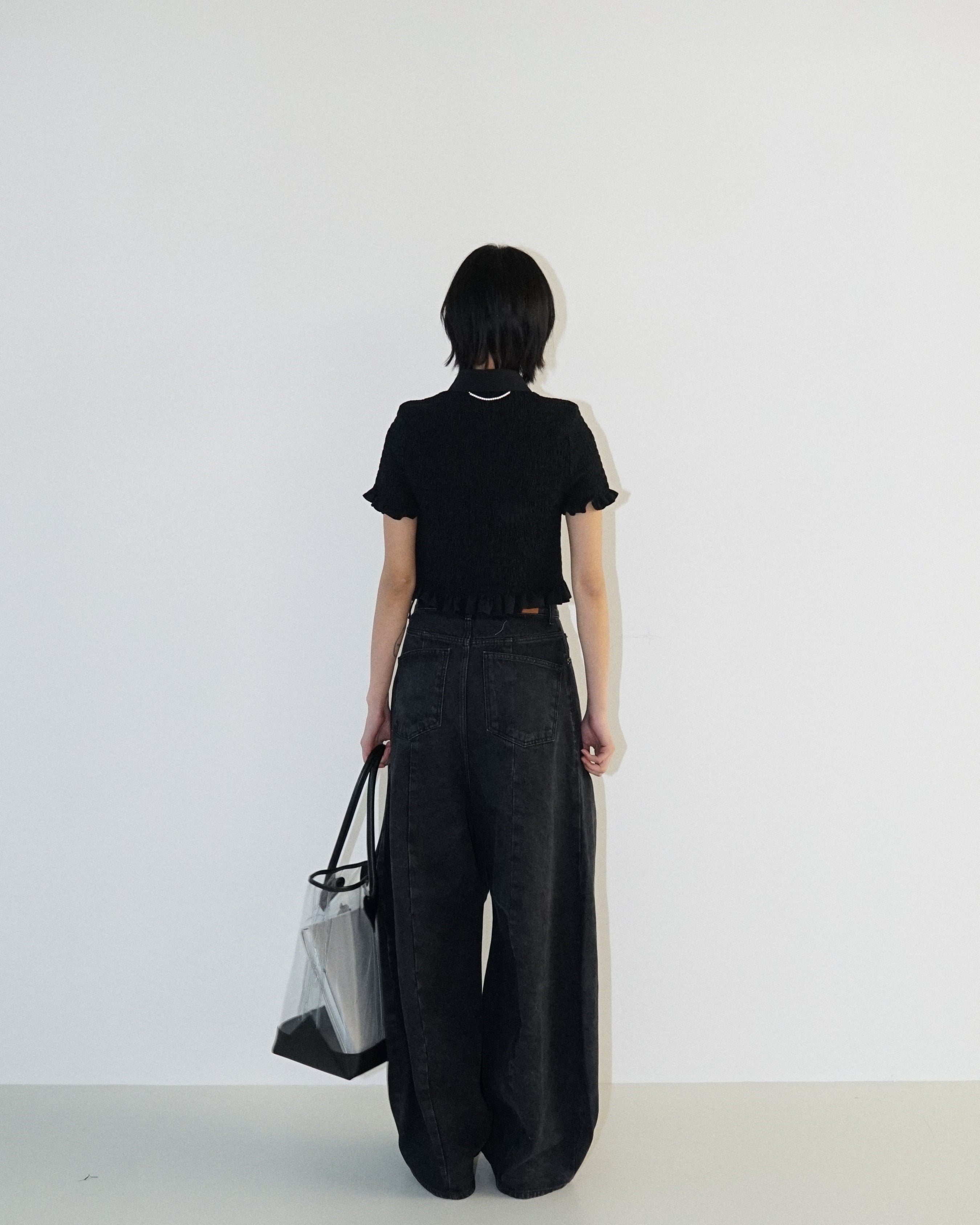 Kimhe Kim - Lena Cropped Shirt (Black) product image 13 | TRAB K-Fashion Australia