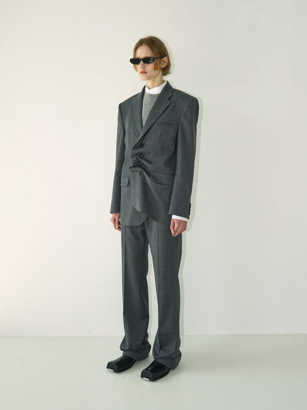 Kimhe Kim - Claude Striped Jacket (Grey) product image 2 | TRAB K-Fashion Australia