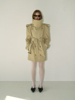 Kimhe Kim - Oscar Short Trench Coat (Beige) product image 1 | TRAB K-Fashion Australia