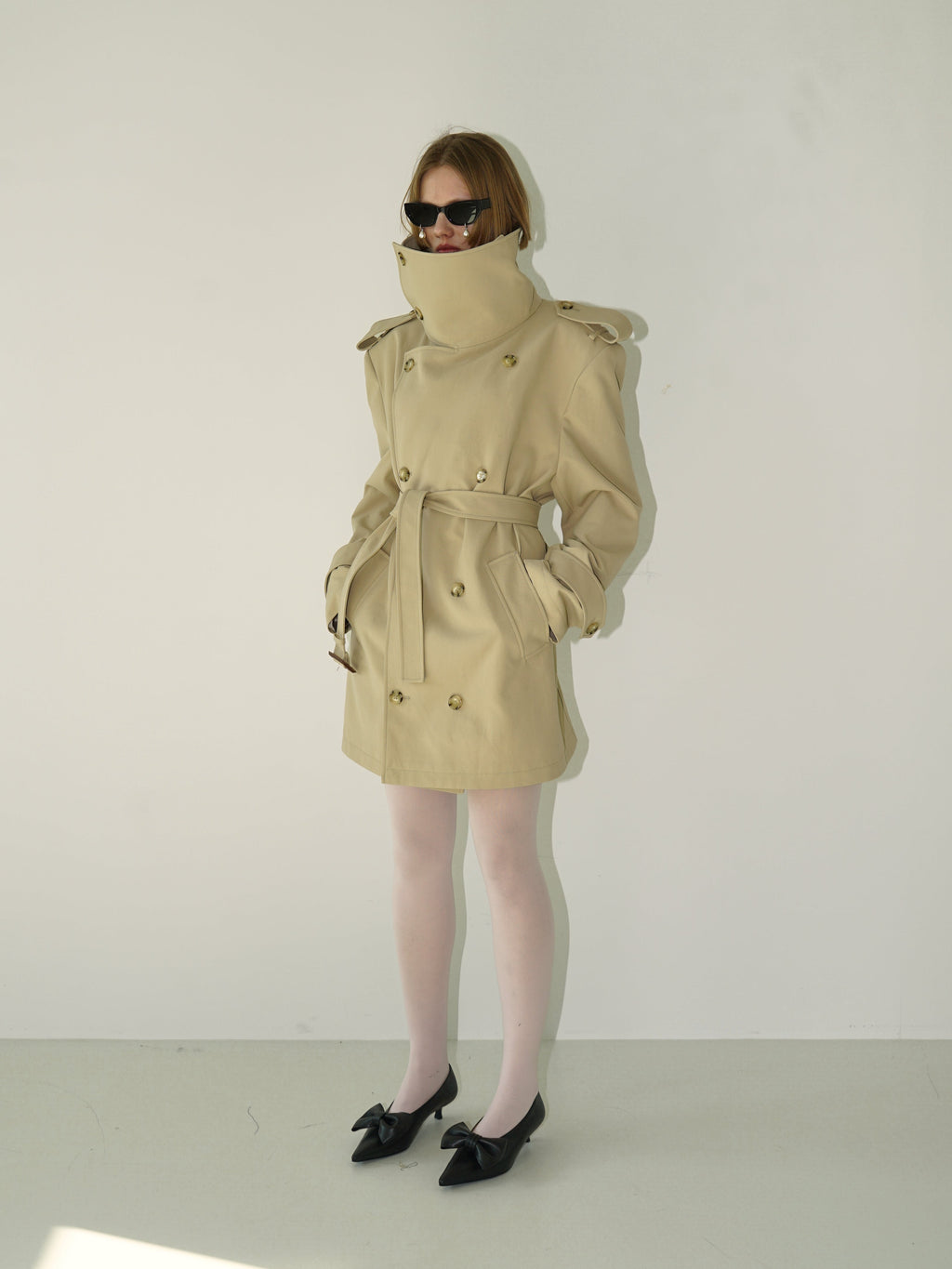 Kimhe Kim - Oscar Short Trench Coat (Beige) product image 2 | TRAB K-Fashion Australia