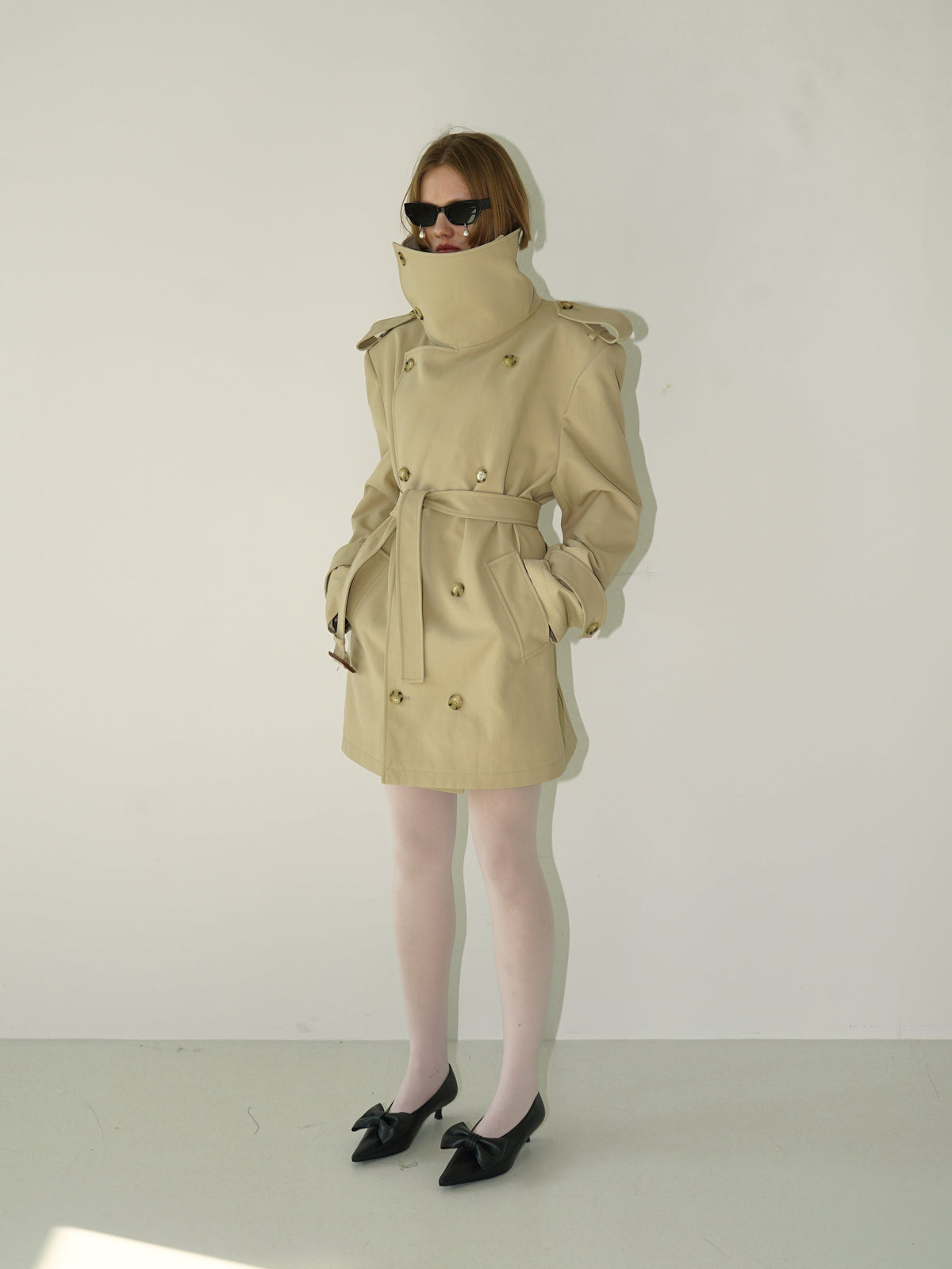 Kimhe Kim - Oscar Short Trench Coat (Beige) product image 2 | TRAB K-Fashion Australia
