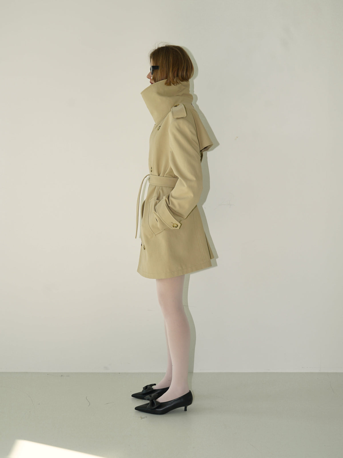 Kimhe Kim - Oscar Short Trench Coat (Beige) product image 3 | TRAB K-Fashion Australia