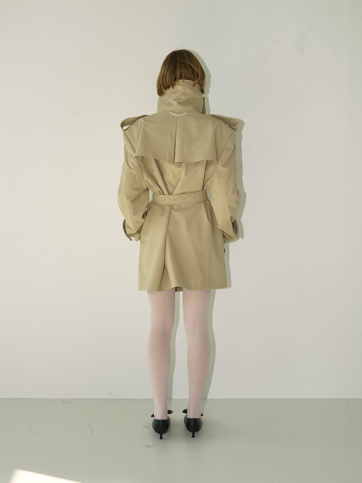 Kimhe Kim - Oscar Short Trench Coat (Beige) product image 4 | TRAB K-Fashion Australia