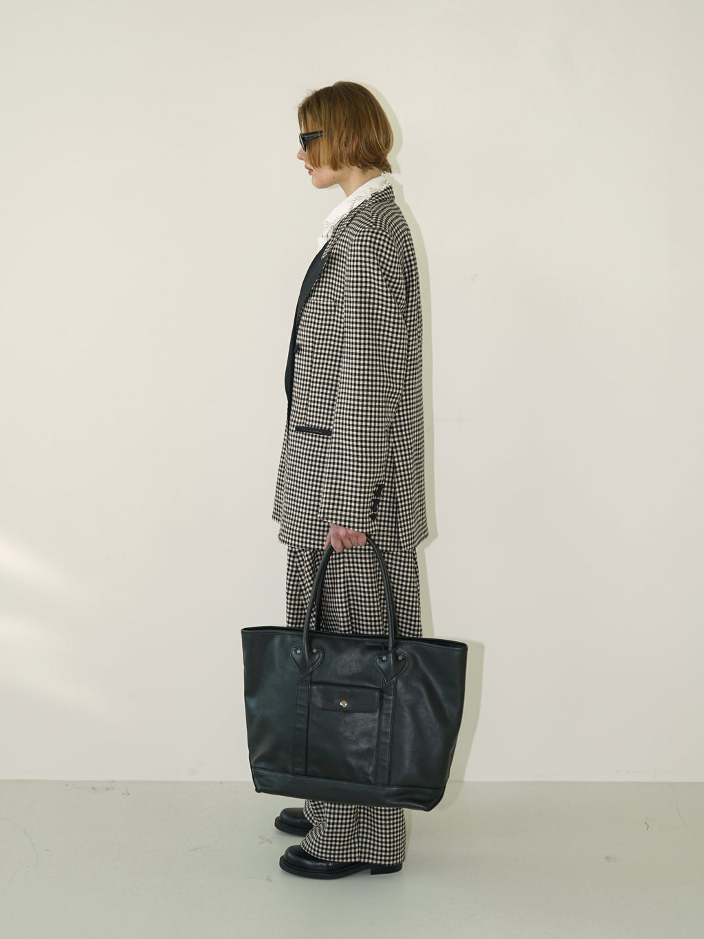 Kimhe Kim - Gingham Checkered Daniel Jacket (Black) product image 3 | TRAB K-Fashion Australia