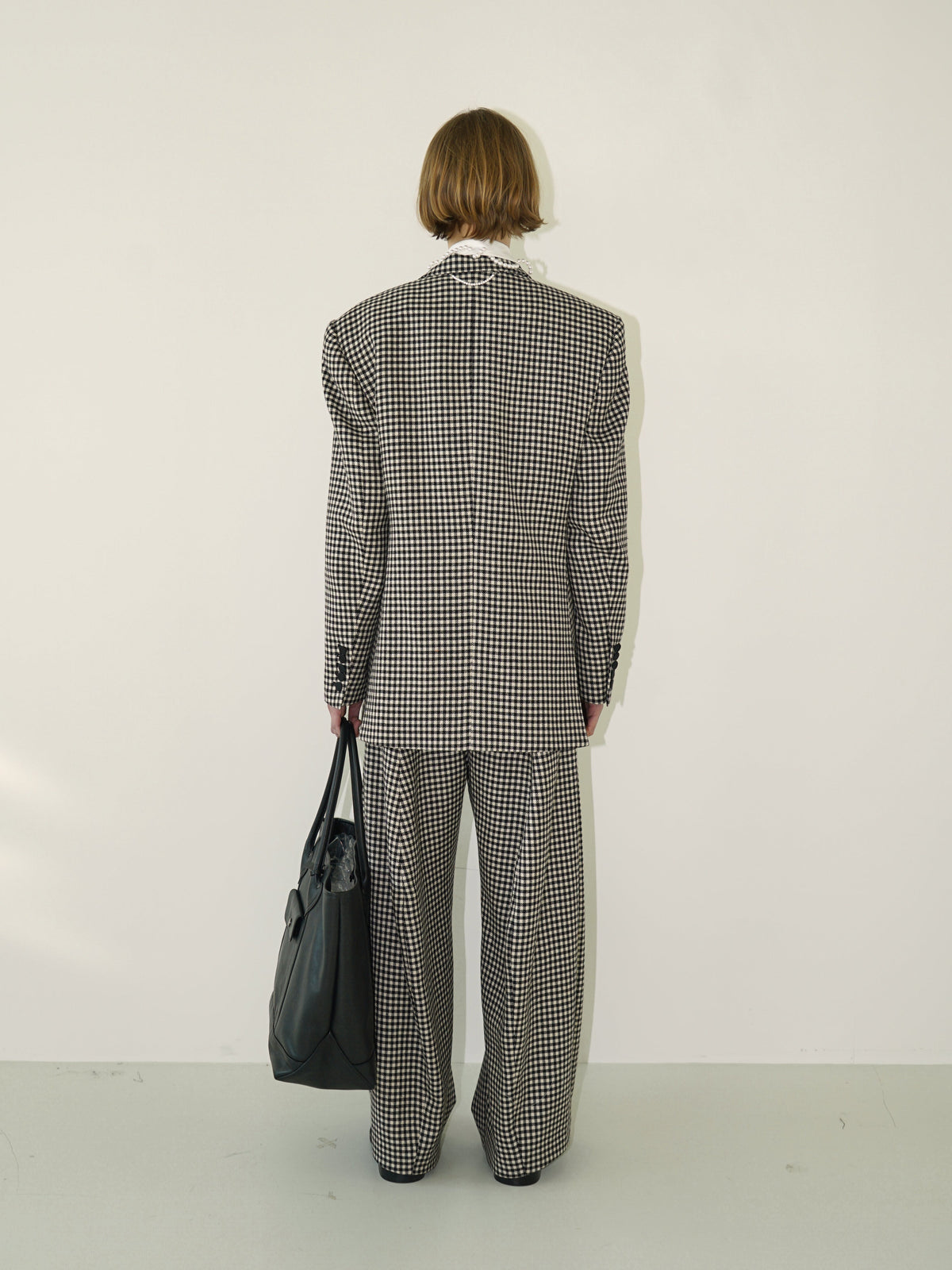 Kimhe Kim - Gingham Checkered Daniel Jacket (Black) product image 4 | TRAB K-Fashion Australia
