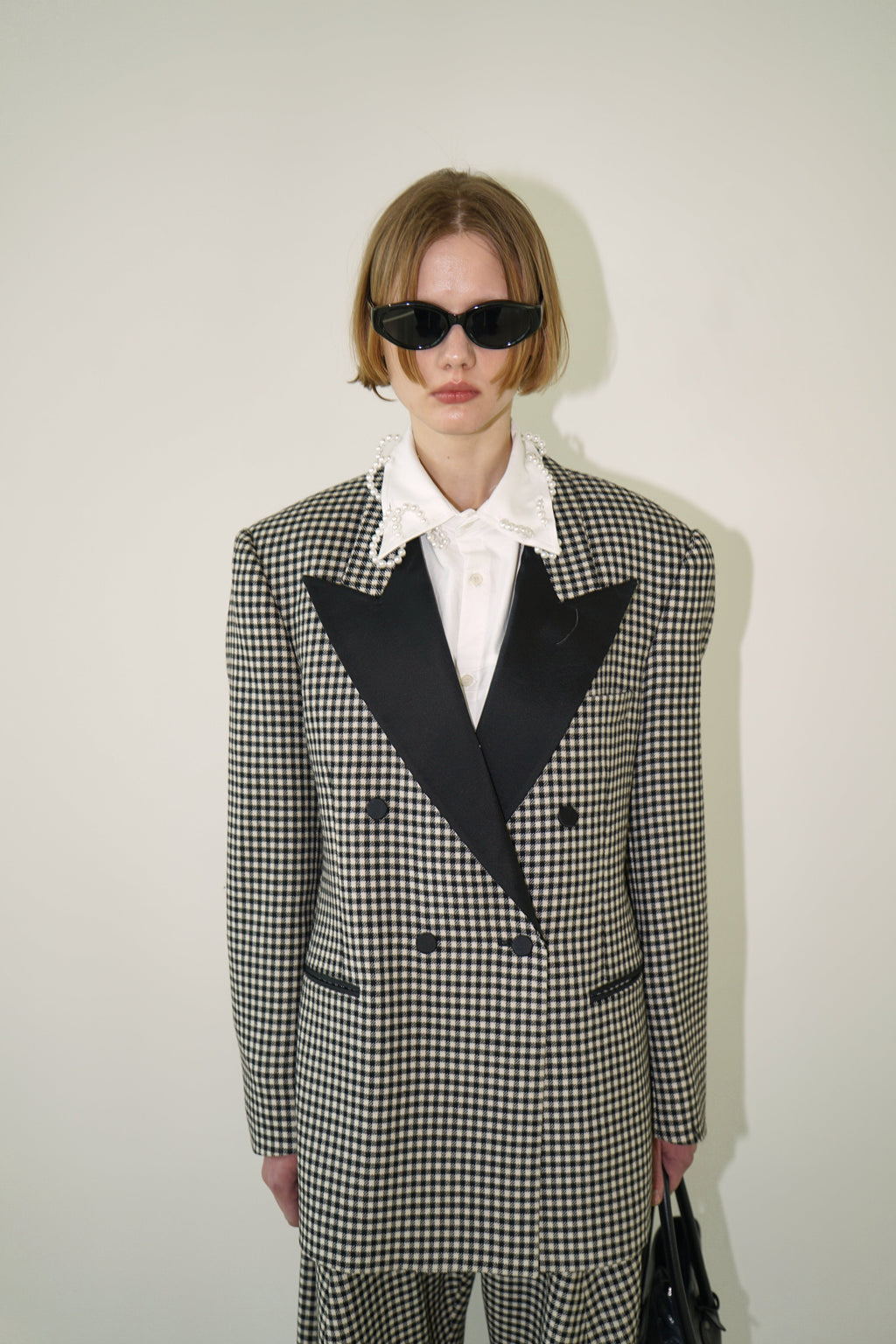 Kimhe Kim - Gingham Checkered Daniel Jacket (Black) product image 5 | TRAB K-Fashion Australia