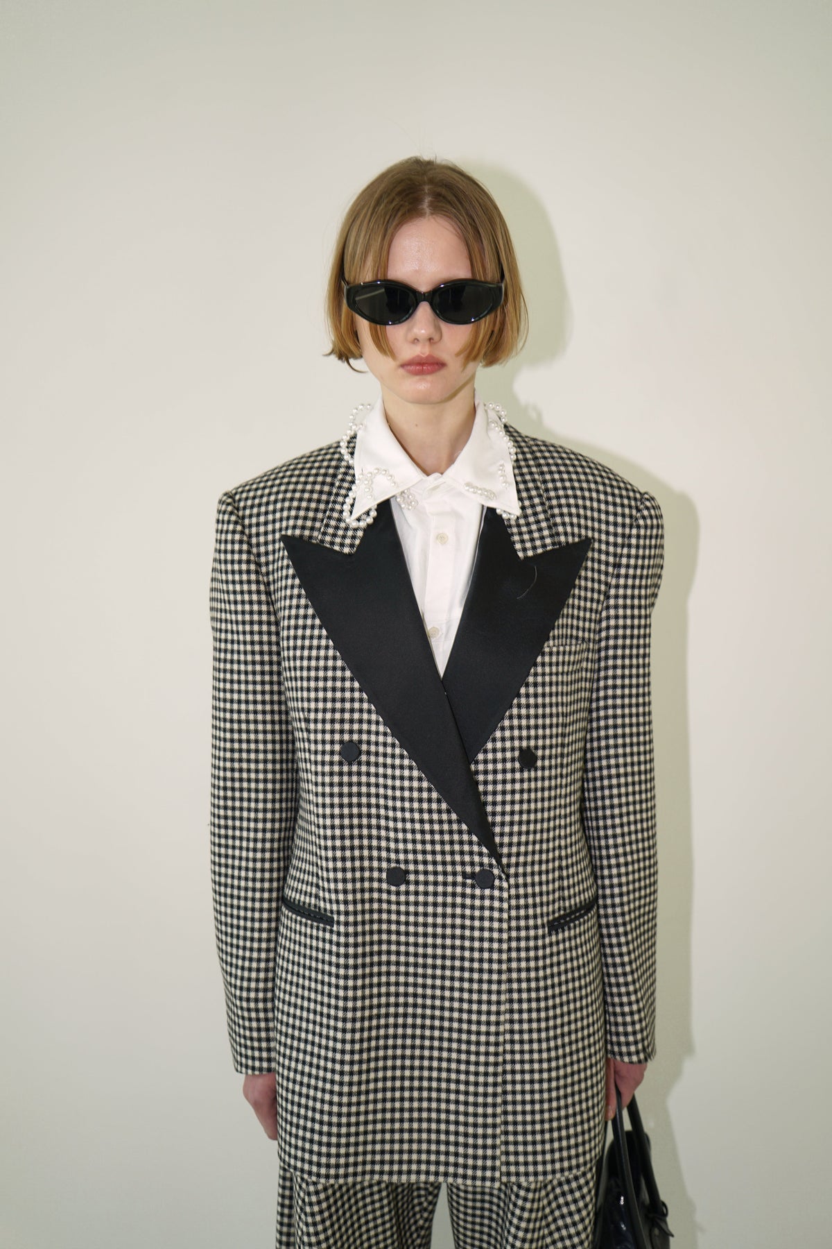 Kimhe Kim - Gingham Checkered Daniel Jacket (Black) product image 5 | TRAB K-Fashion Australia
