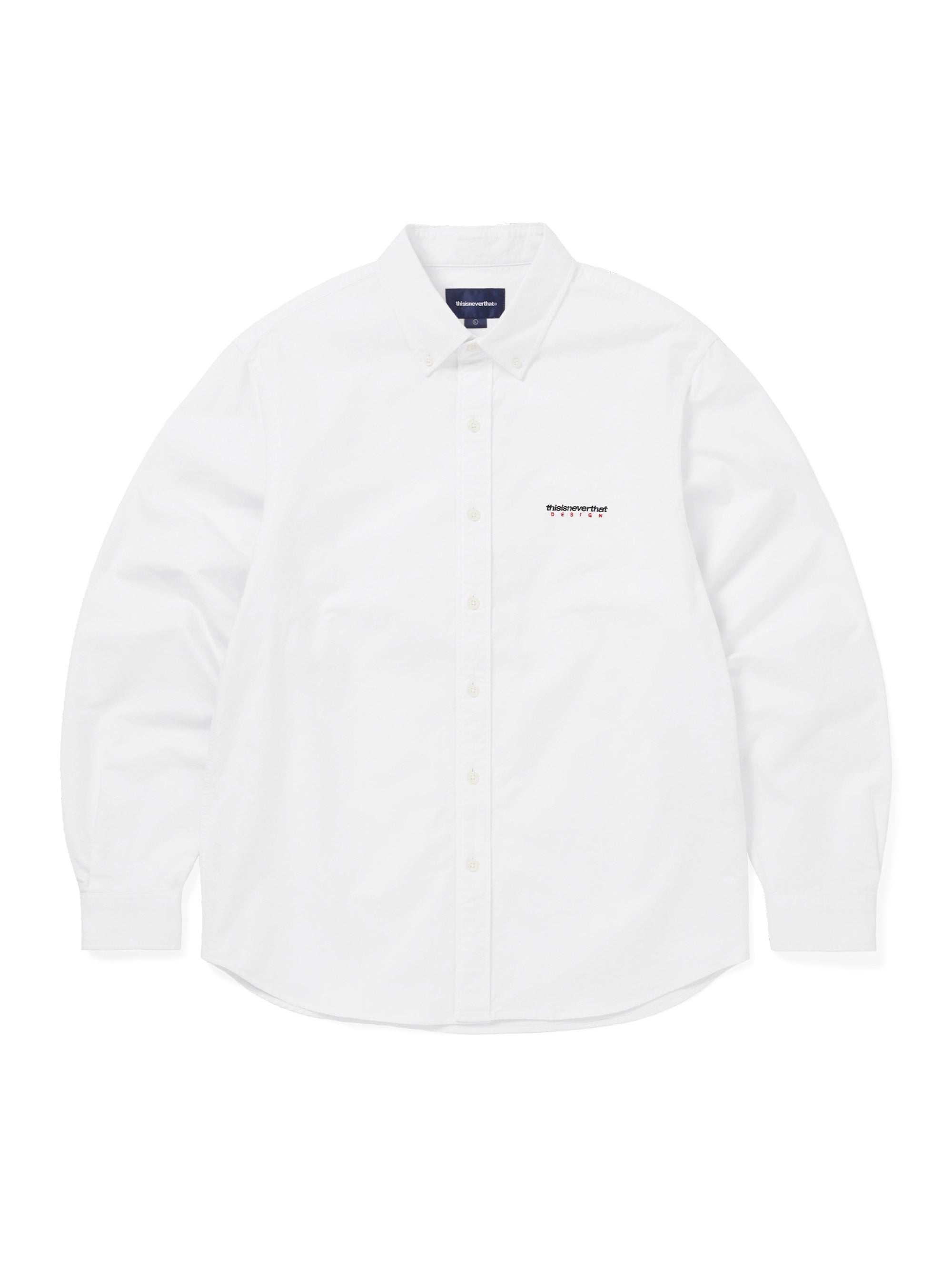 thisisneverthat - DSN Oxford Shirt (White) product image 1 | TRAB K-Fashion Australia