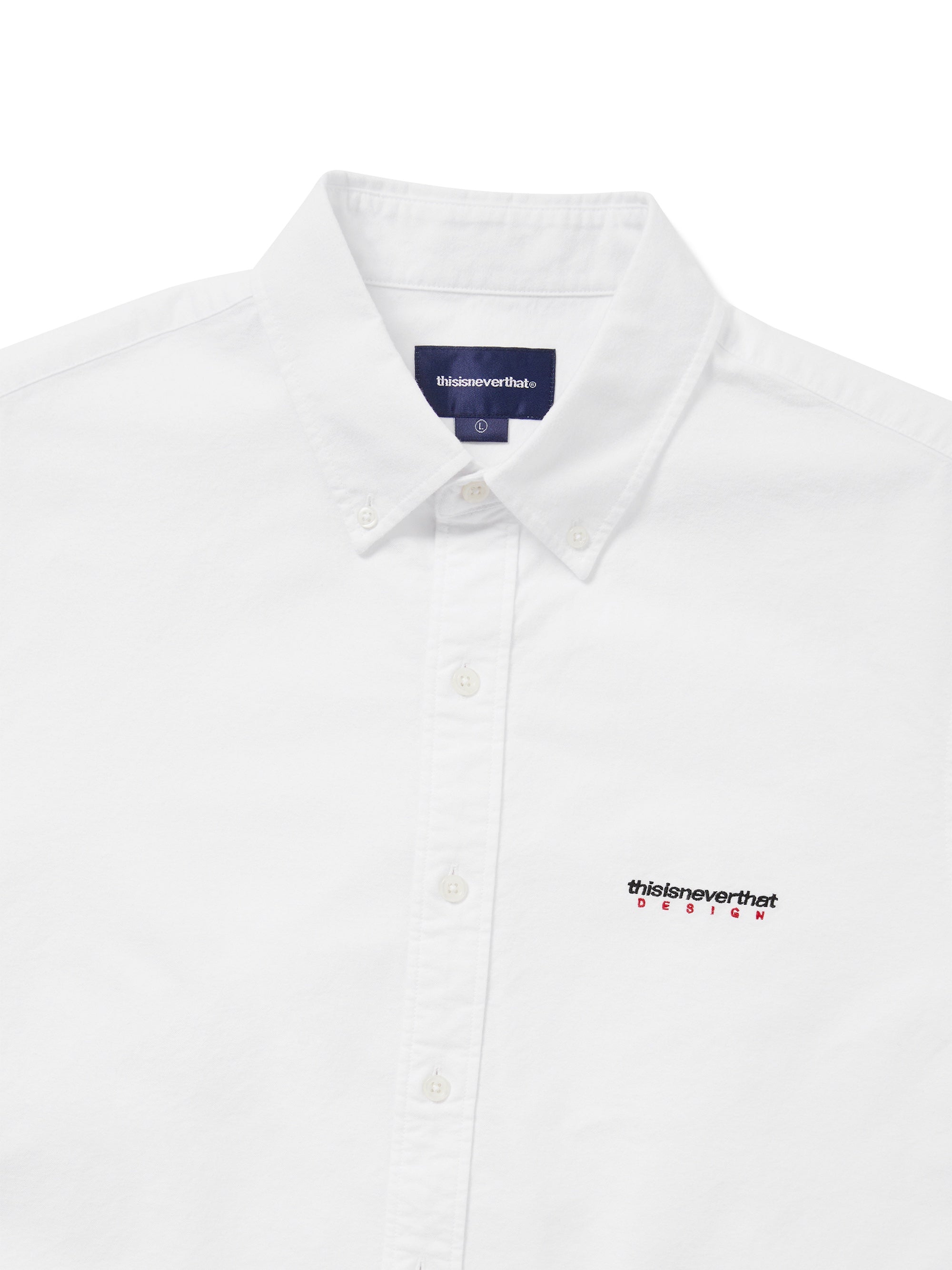 thisisneverthat - DSN Oxford Shirt (White) product image 2 | TRAB K-Fashion Australia