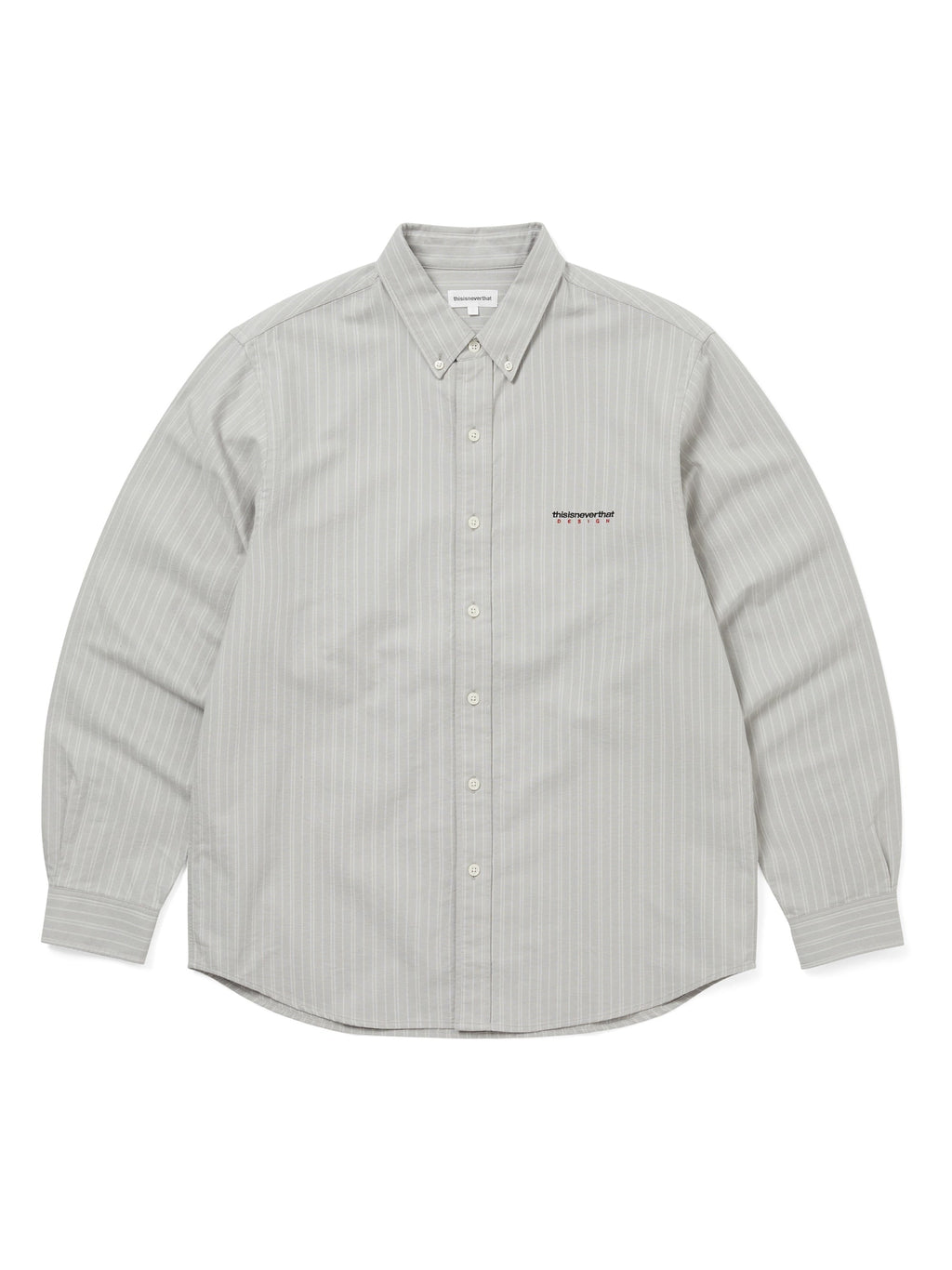 thisisneverthat - DSN Striped Oxford Shirt (Grey) product image 1 | TRAB K-Fashion Australia