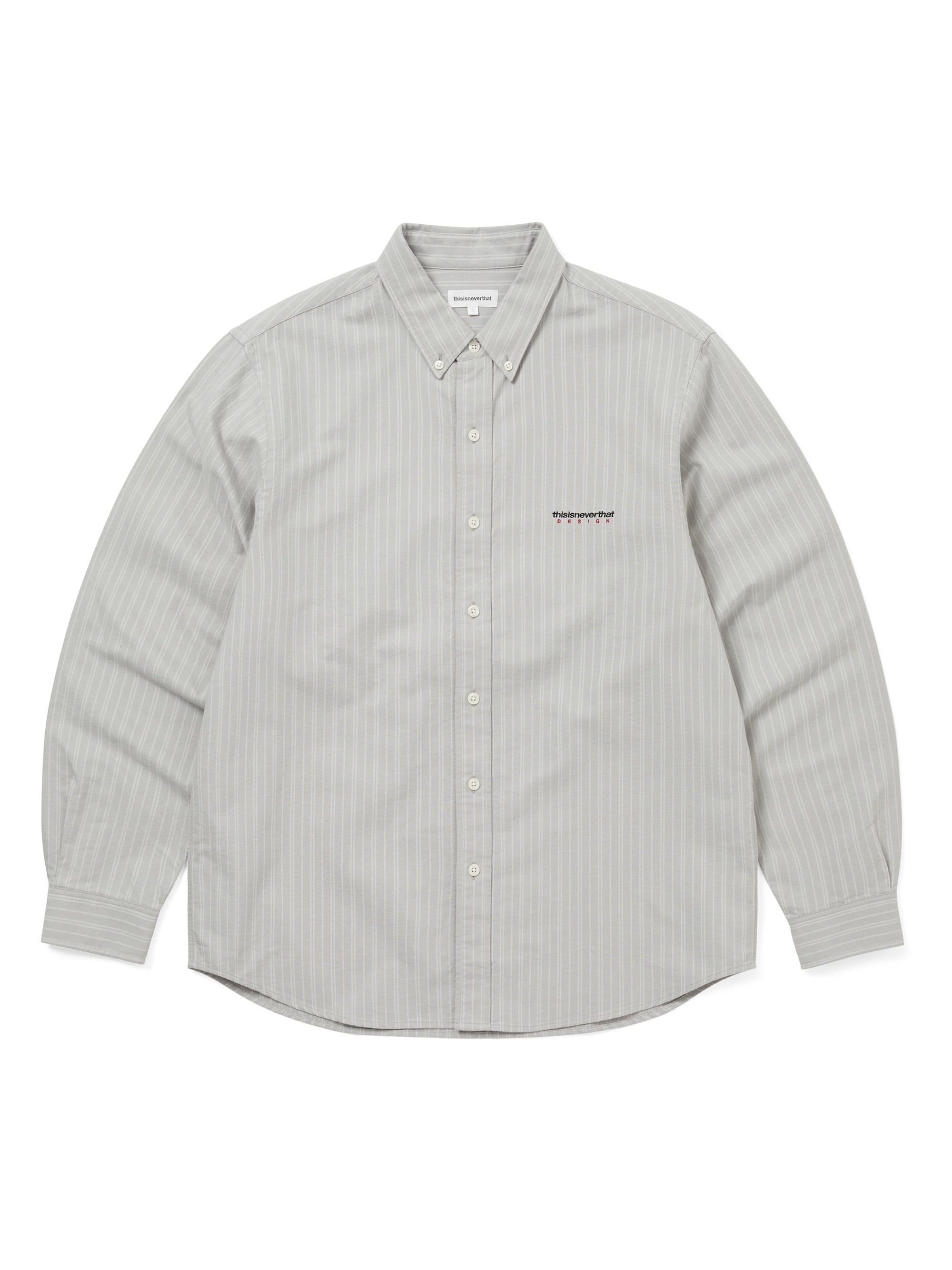 thisisneverthat - DSN Striped Oxford Shirt (Grey) product image 1 | TRAB K-Fashion Australia