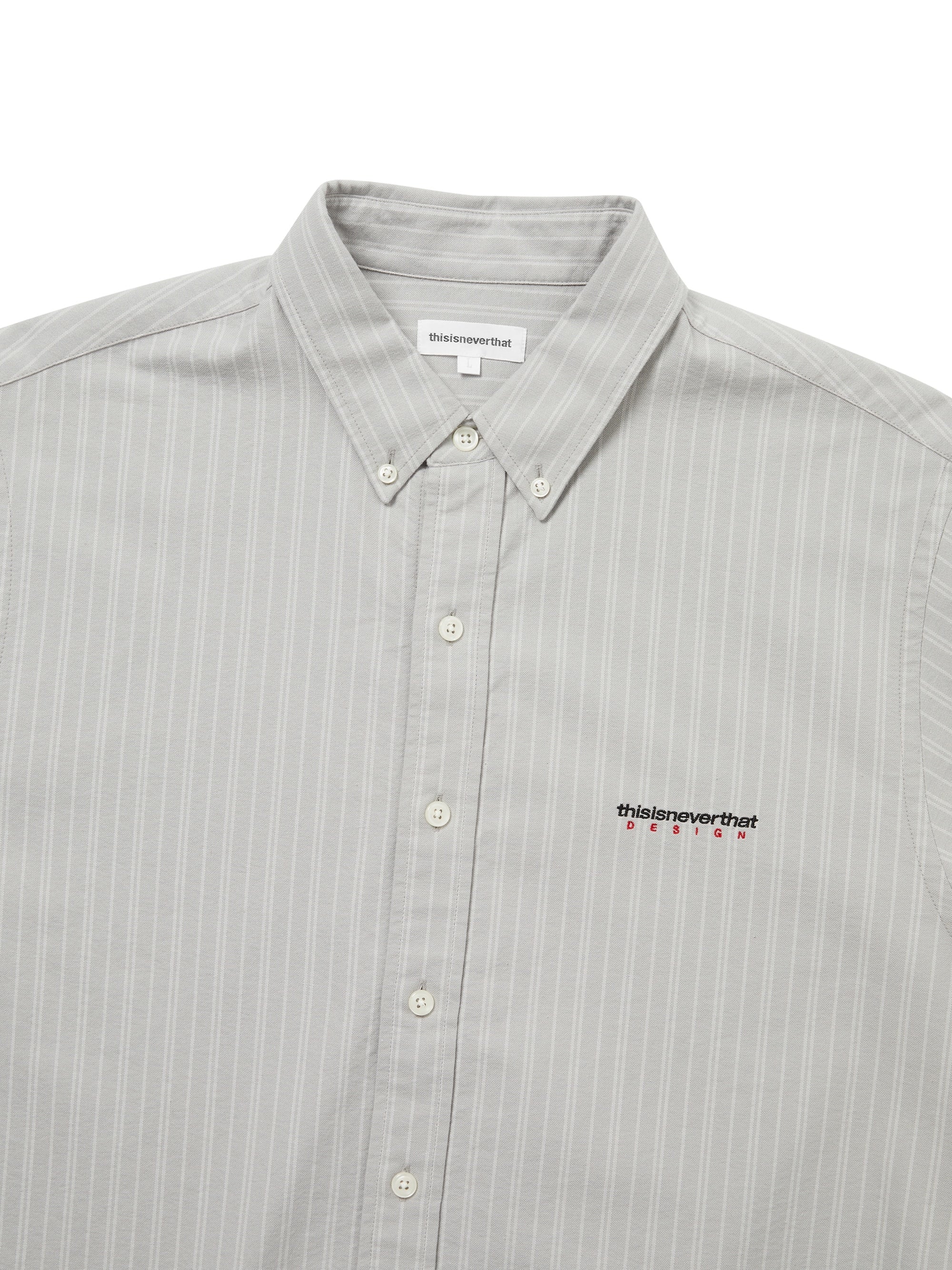 thisisneverthat - DSN Striped Oxford Shirt (Grey) product image 2 | TRAB K-Fashion Australia