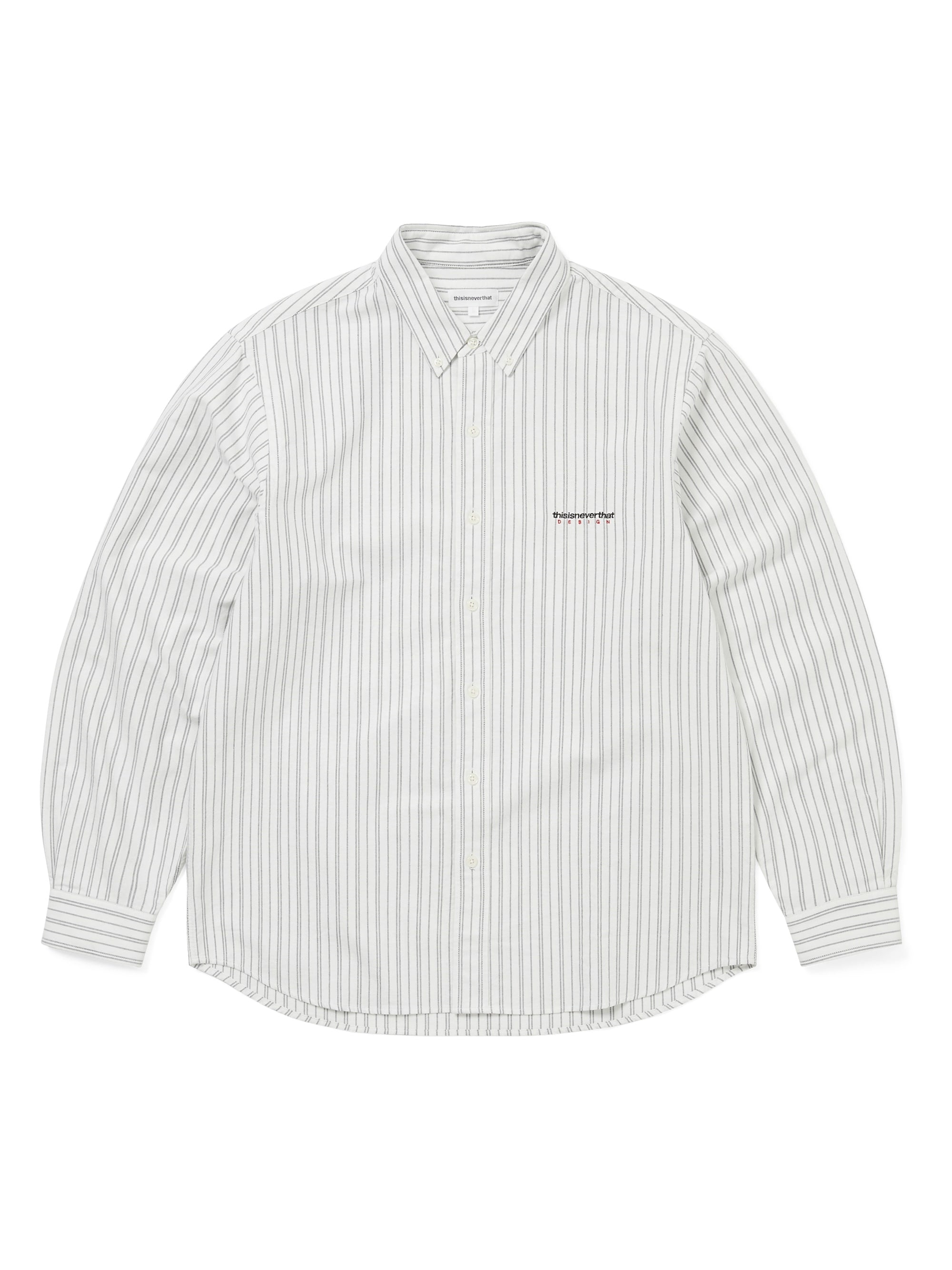 thisisneverthat - DSN Striped Oxford Shirt (Off White) product image 1 | TRAB K-Fashion Australia