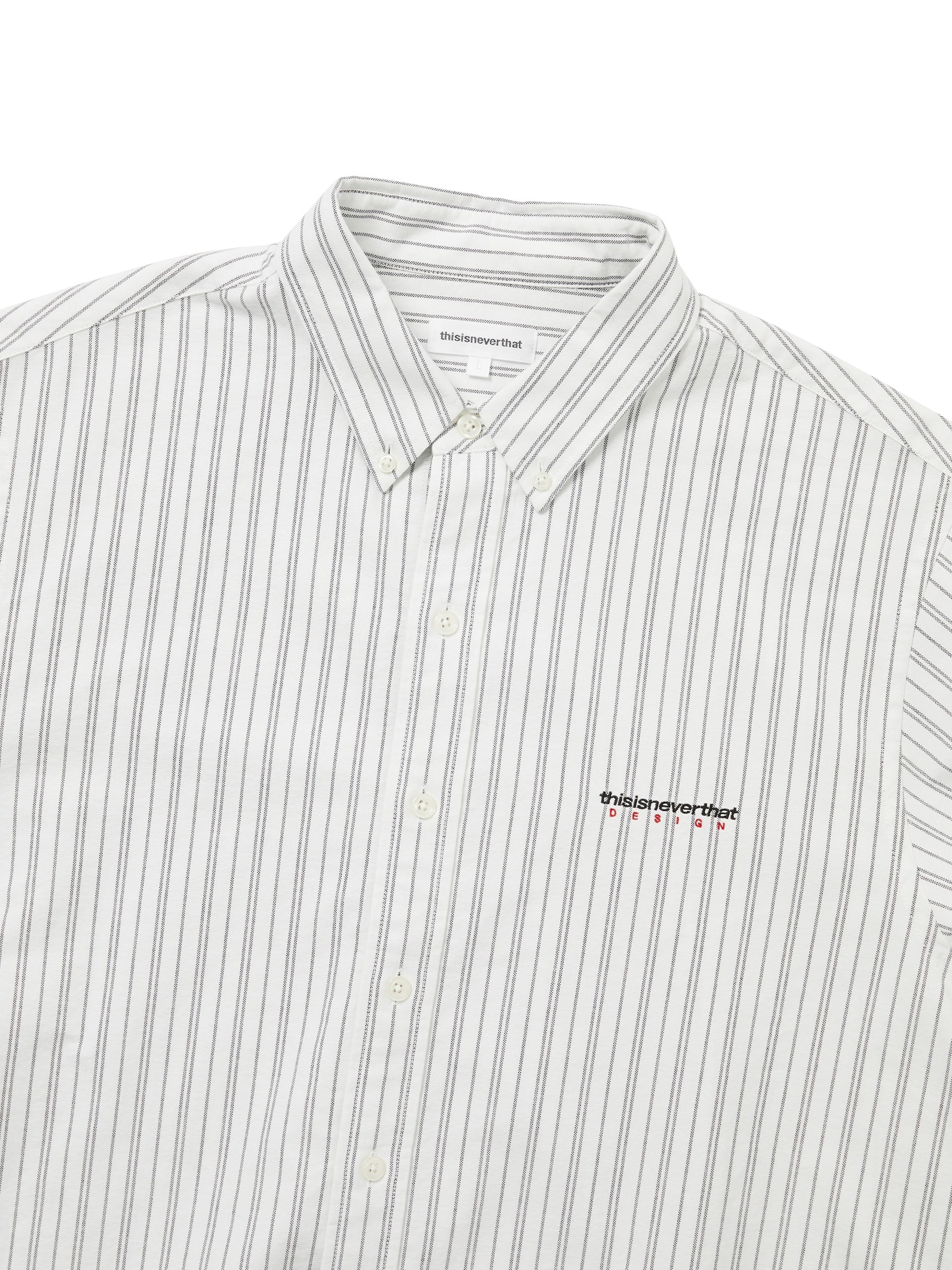 thisisneverthat - DSN Striped Oxford Shirt (Off White) product image 2 | TRAB K-Fashion Australia