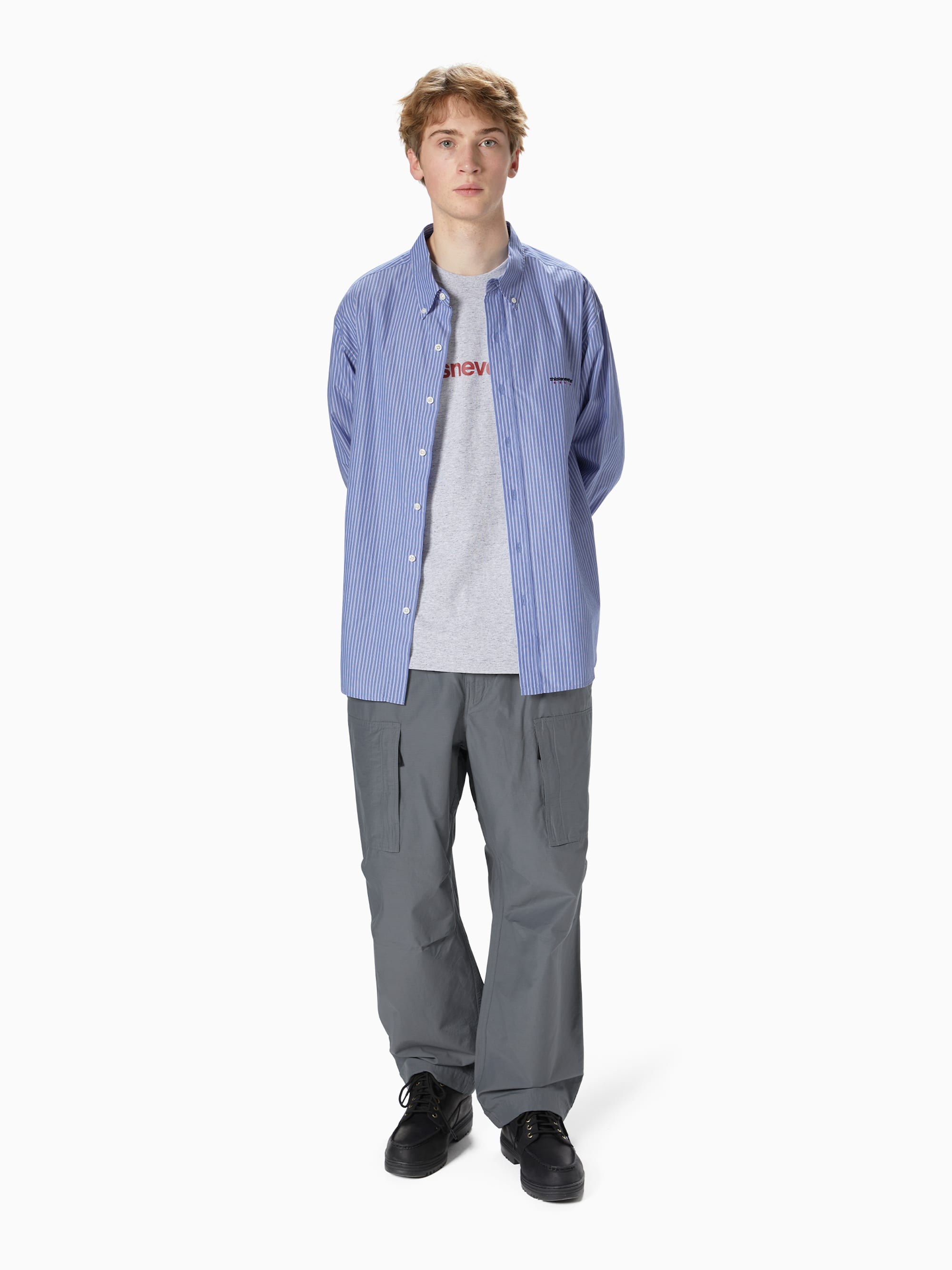 thisisneverthat - DSN Striped Shirt (Blue) product image 4 | TRAB K-Fashion Australia