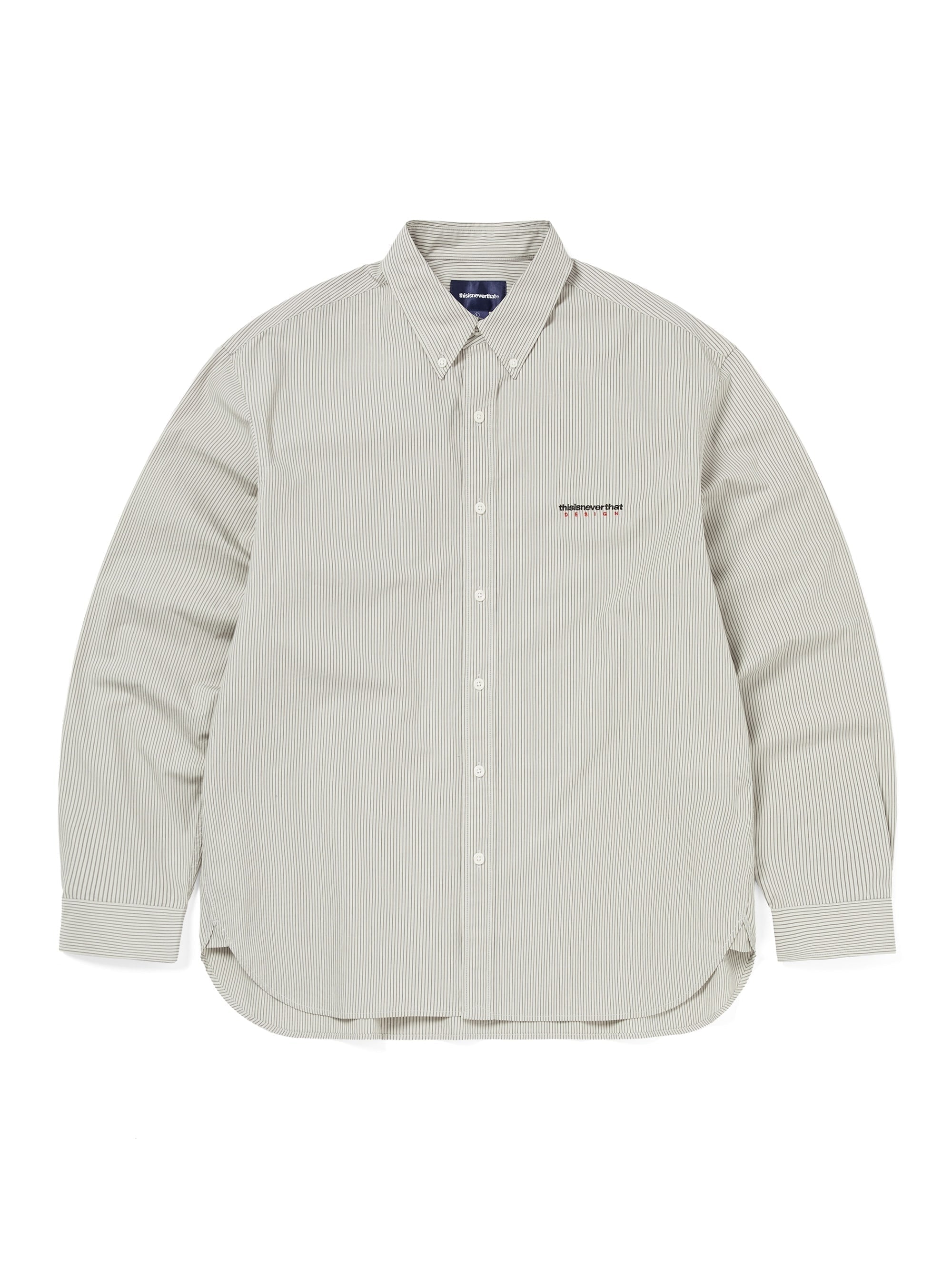 thisisneverthat - DSN Striped Shirt (Beige) product image 1 | TRAB K-Fashion Australia