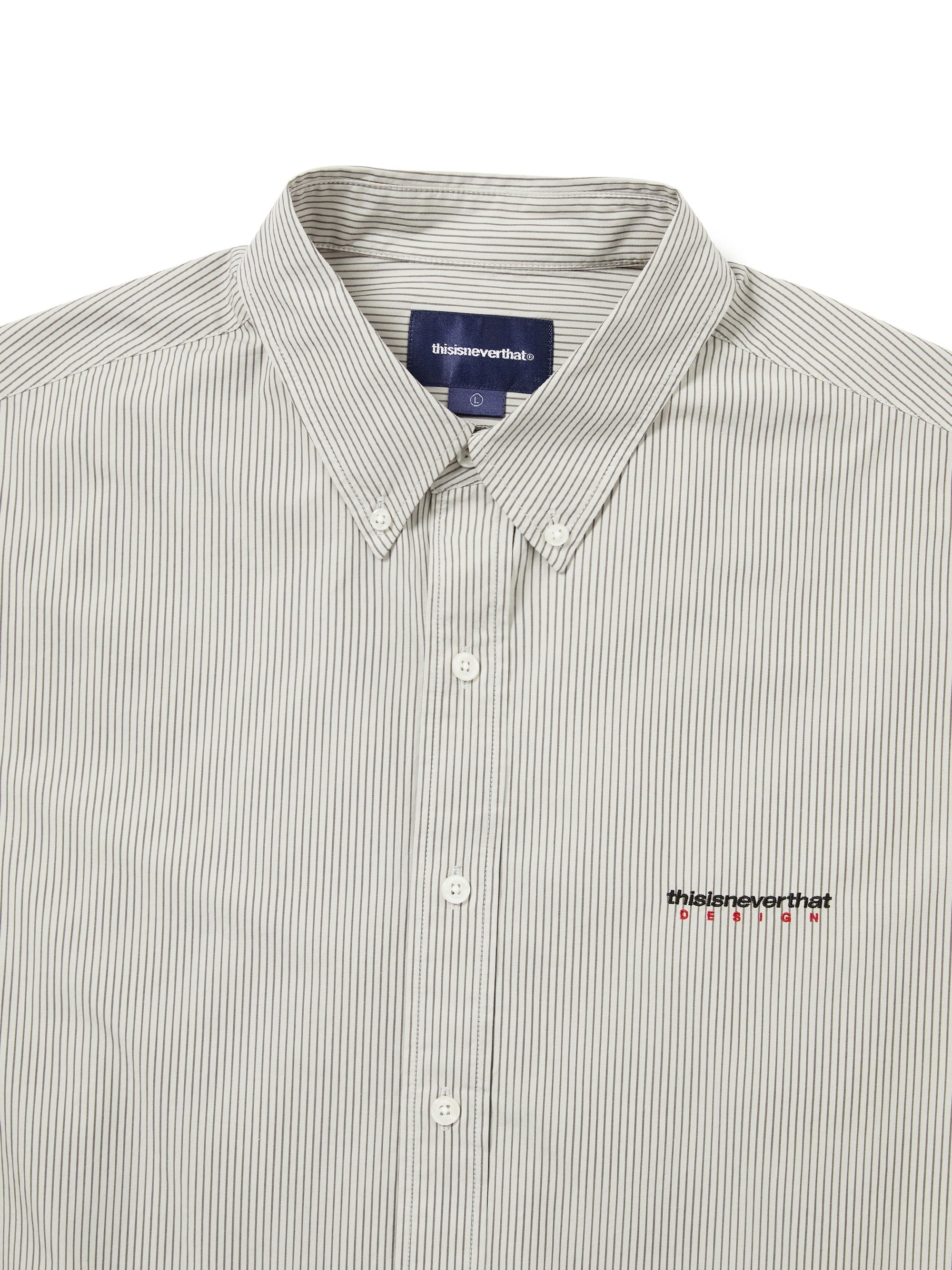thisisneverthat - DSN Striped Shirt (Beige) product image 2 | TRAB K-Fashion Australia