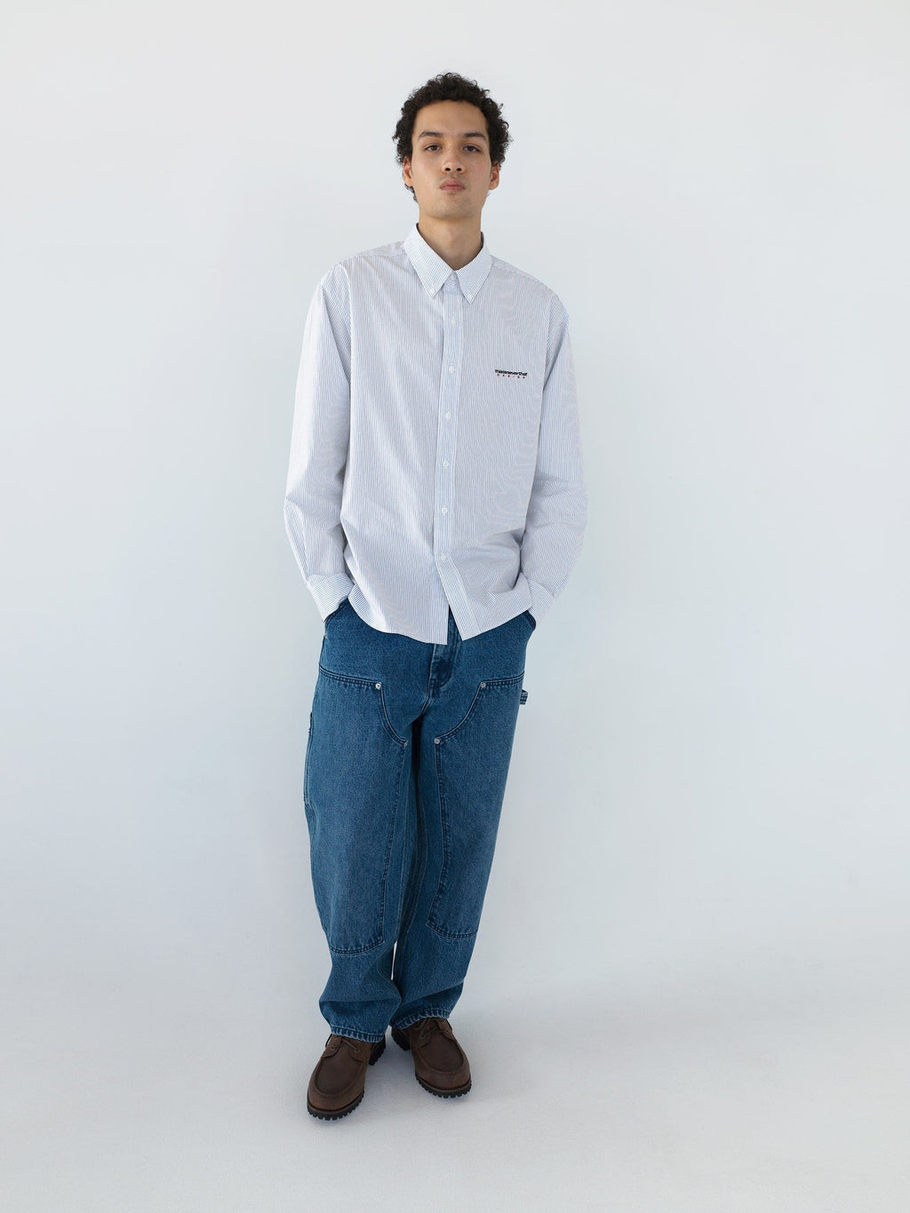 thisisneverthat - DSN Striped Shirt (White) product image 4 | TRAB K-Fashion Australia