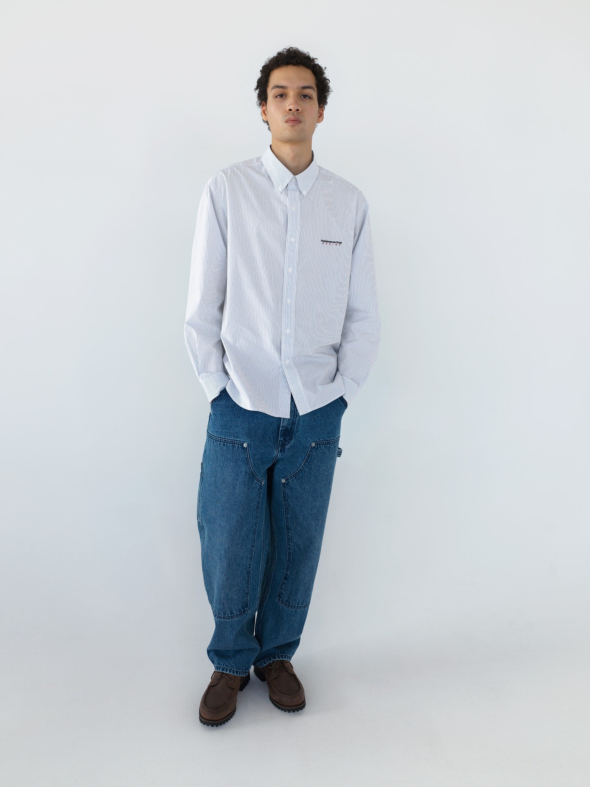 thisisneverthat - DSN Striped Shirt (White) product image 4 | TRAB K-Fashion Australia